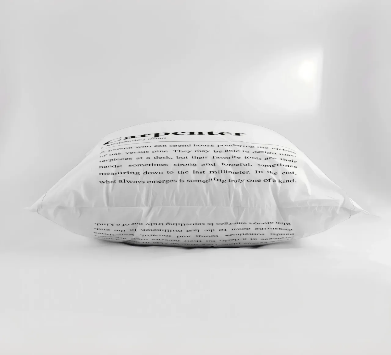 Tischler definition in the Style dictionary (English version) decorative cushion by Pulse of Art