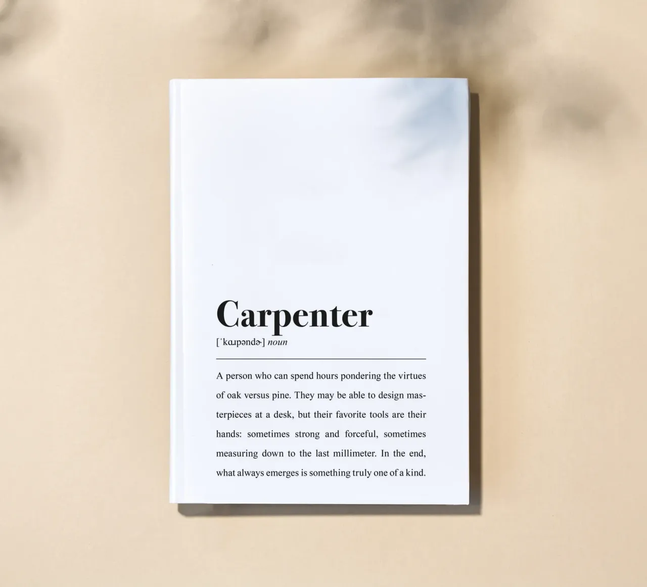 Tischler definition in the Style dictionary (English version) notebook by Pulse of Art