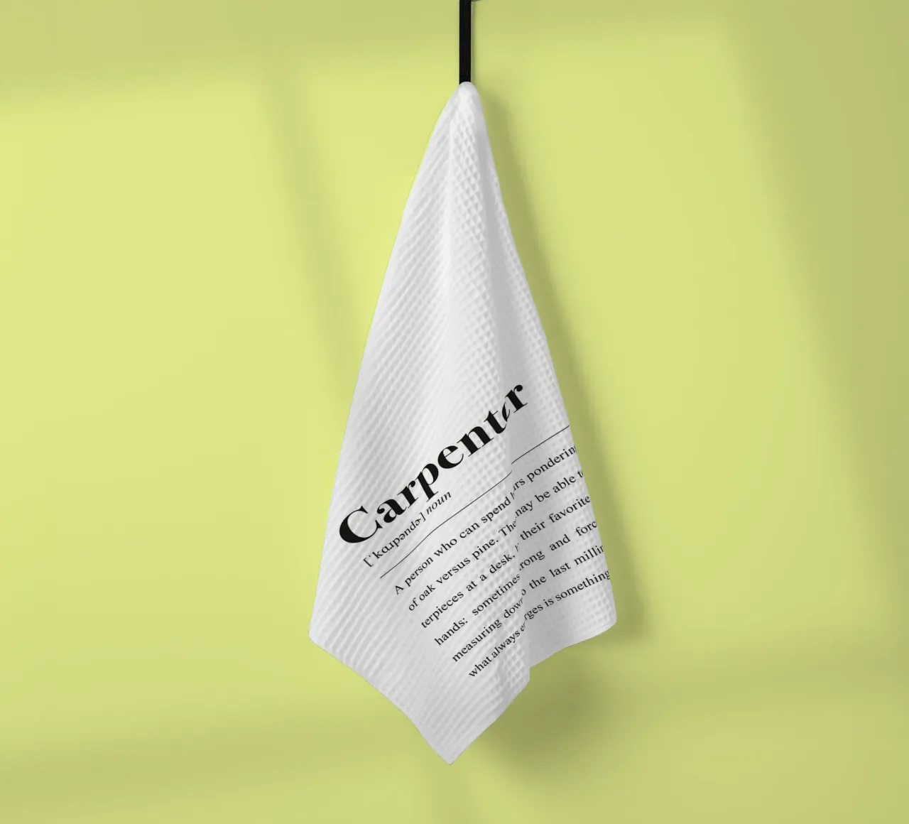 Tischler definition in the Style dictionary (English version) tea towel by Pulse of Art
