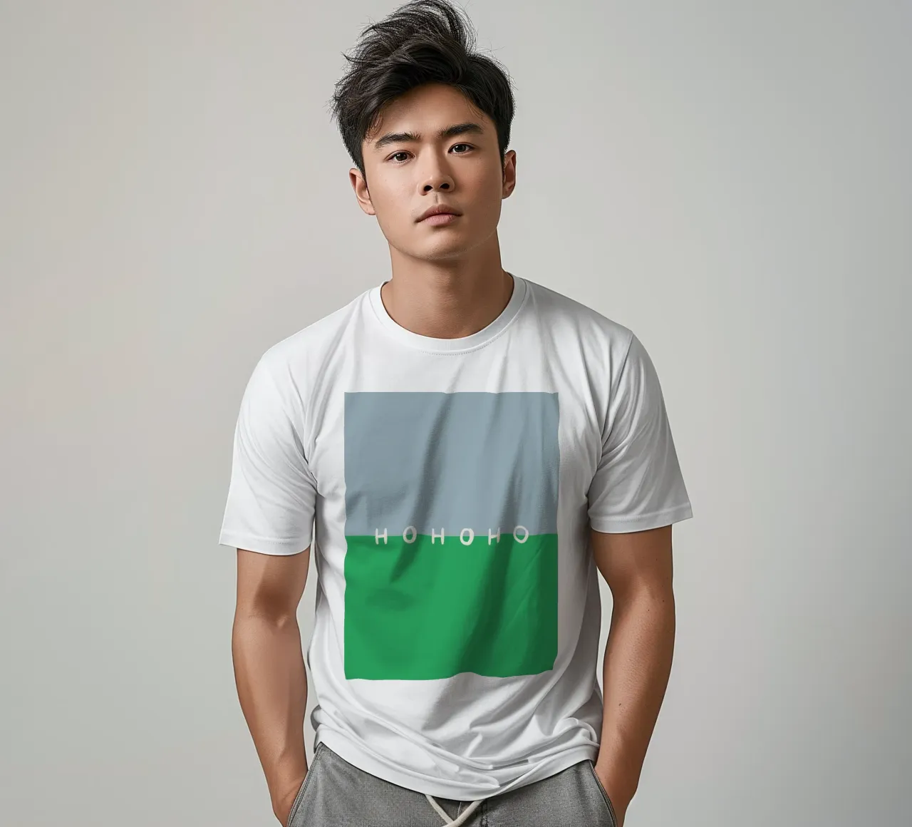 Hohoho Color Block Grün t-shirt da Sophie Augustin Illustration