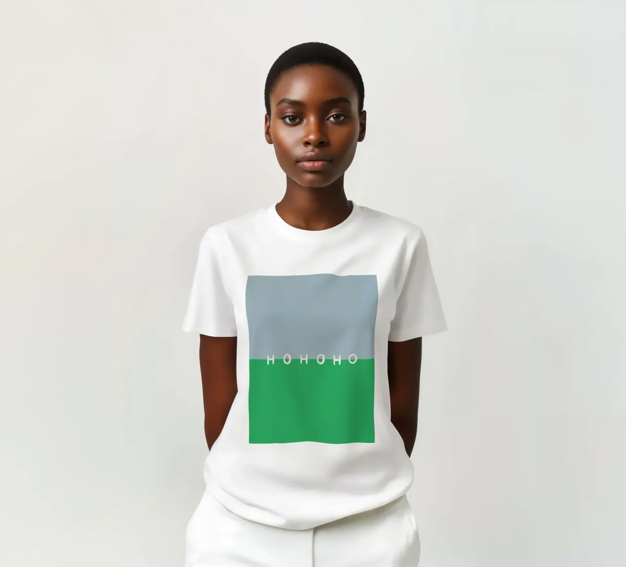 Hohoho Color Block Grün t-shirt da Sophie Augustin Illustration