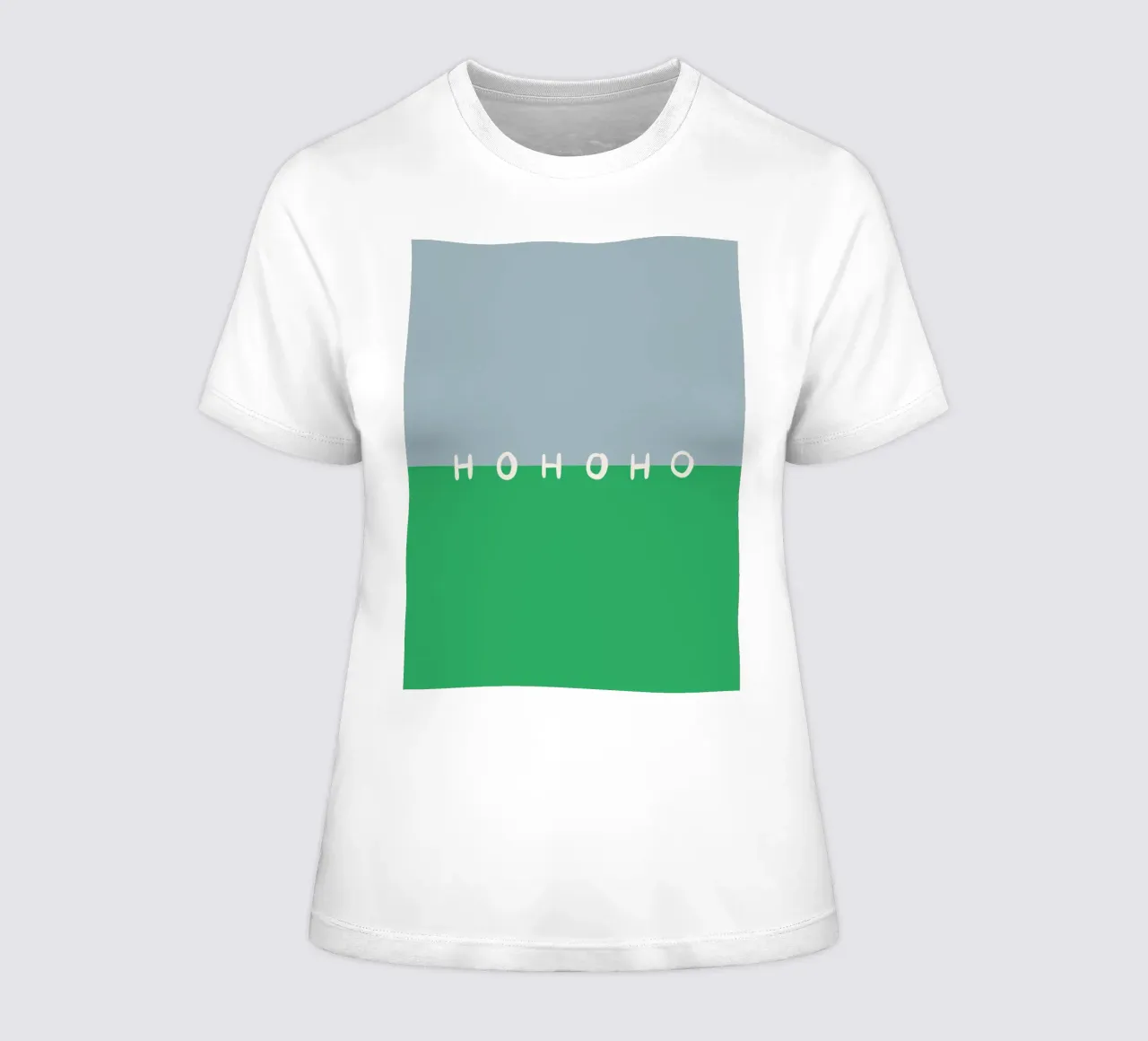 Hohoho Color Block Grün t-shirt da donna da Sophie Augustin Illustration