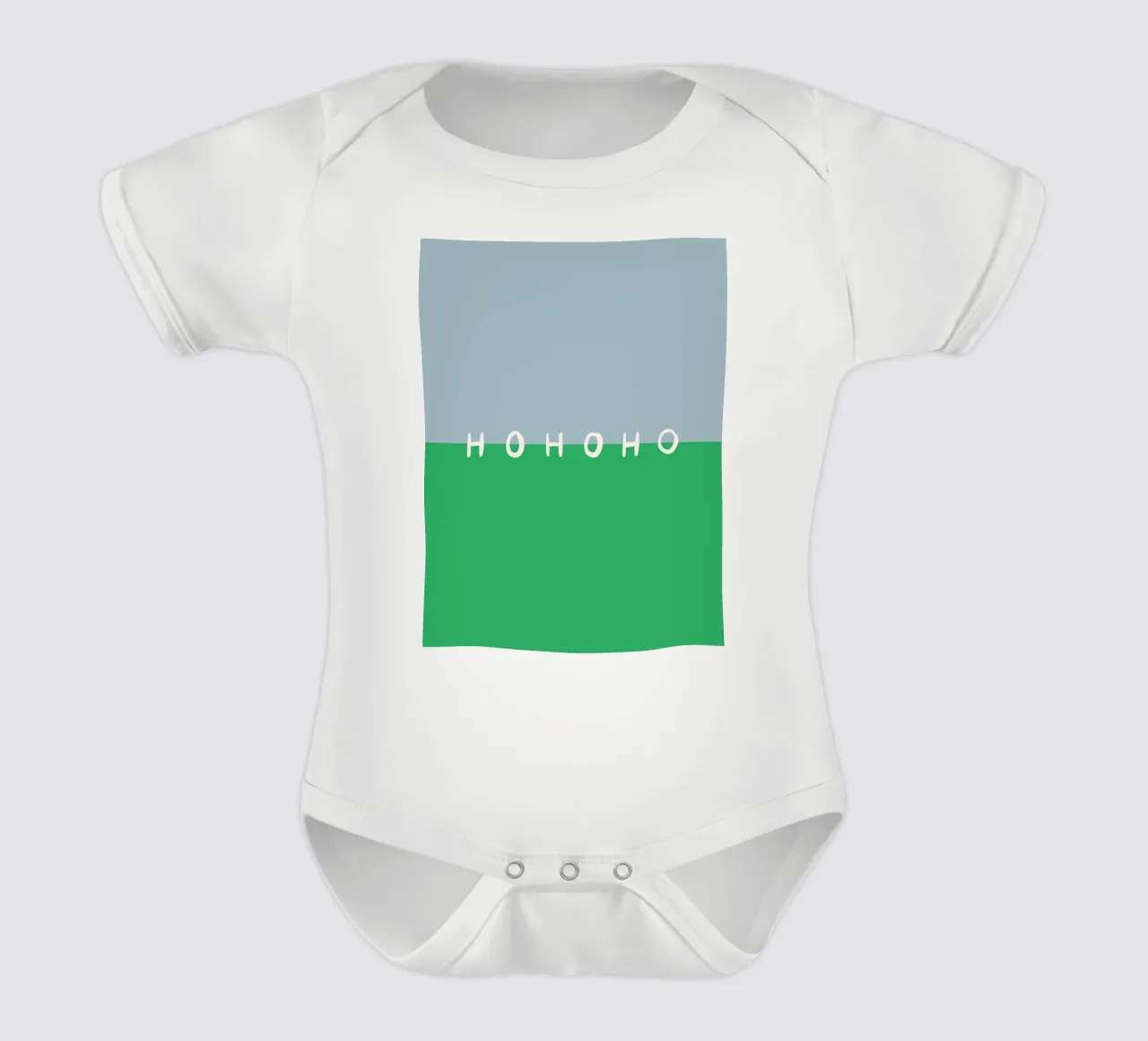 Hohoho Color Block Grün body neonato maniche corte da Sophie Augustin Illustration