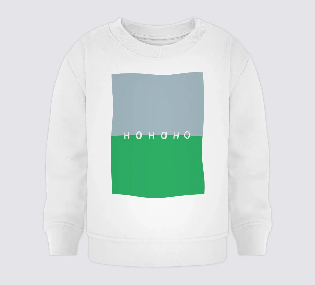Hohoho Color Block Grün felpa neonato da Sophie Augustin Illustration