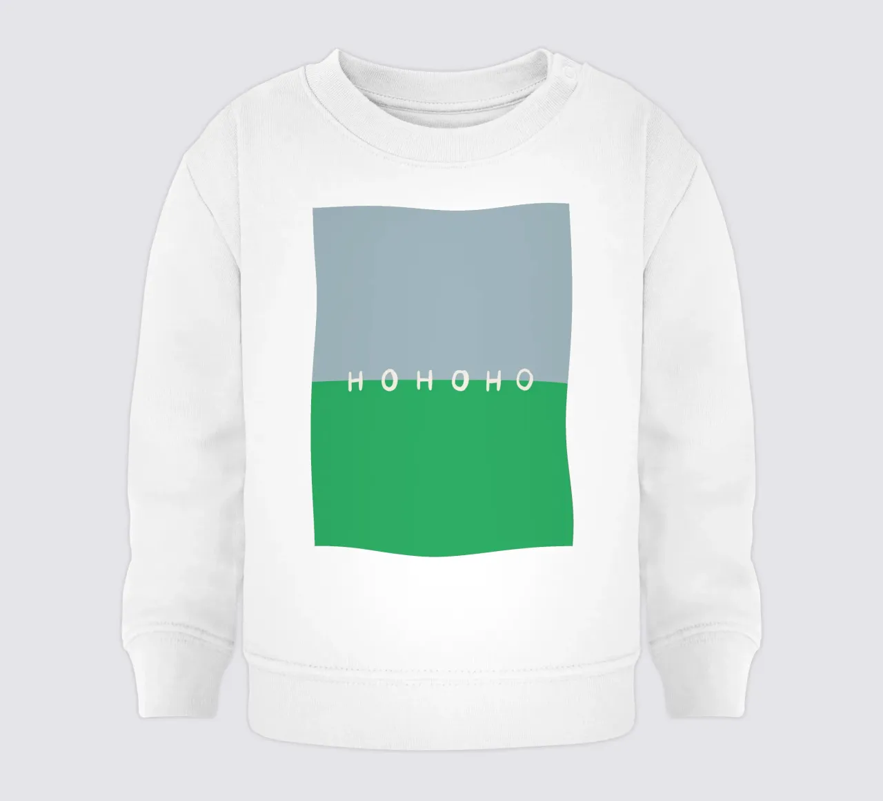 Hohoho Color Block Grün felpa neonato da Sophie Augustin Illustration
