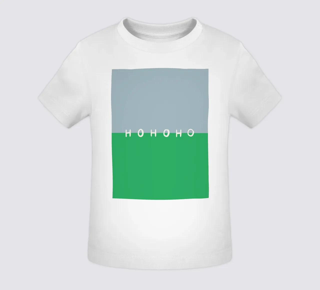 Hohoho Color Block Grün maglietta neonato da Sophie Augustin Illustration