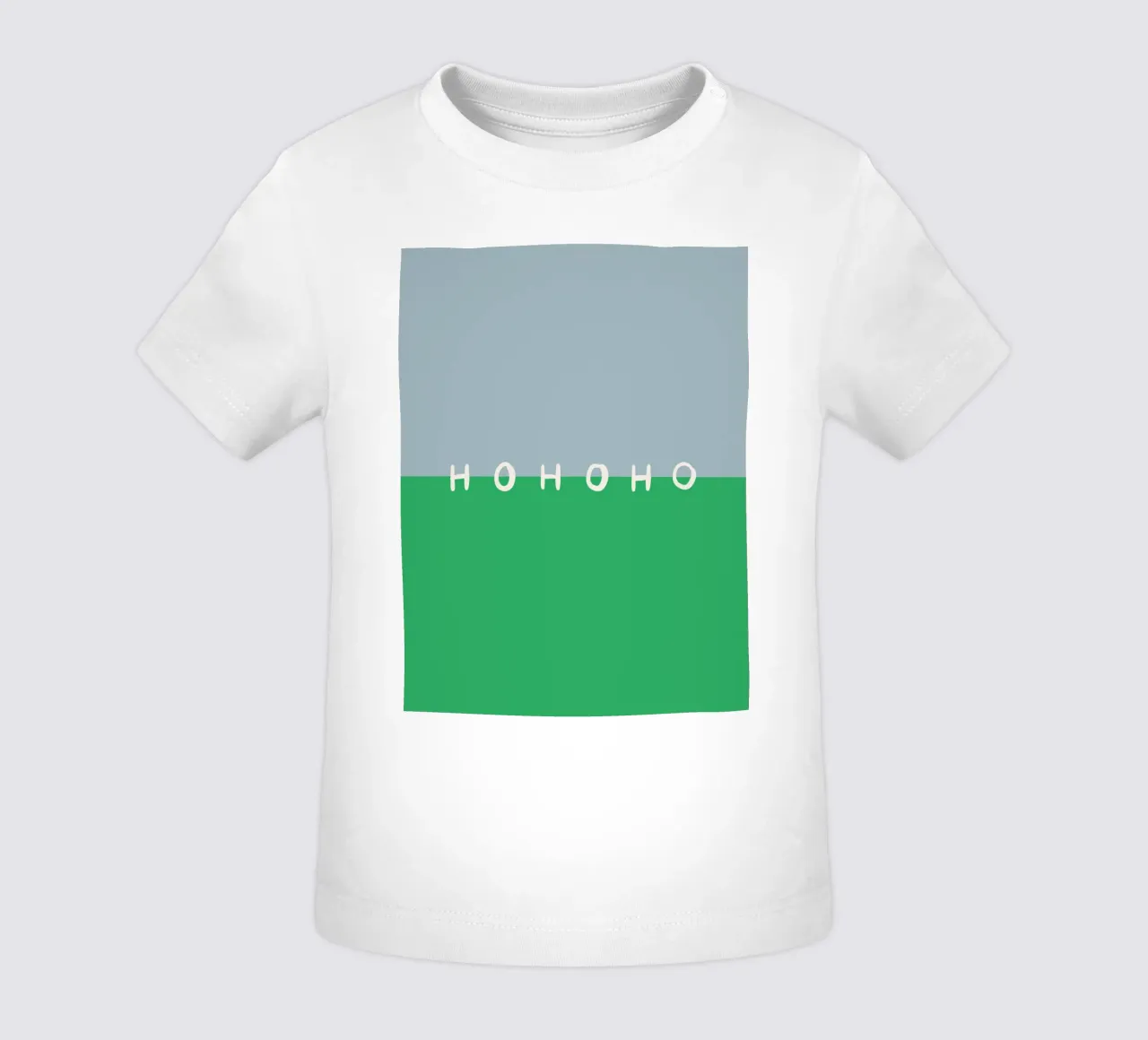 Hohoho Color Block Grün maglietta neonato da Sophie Augustin Illustration