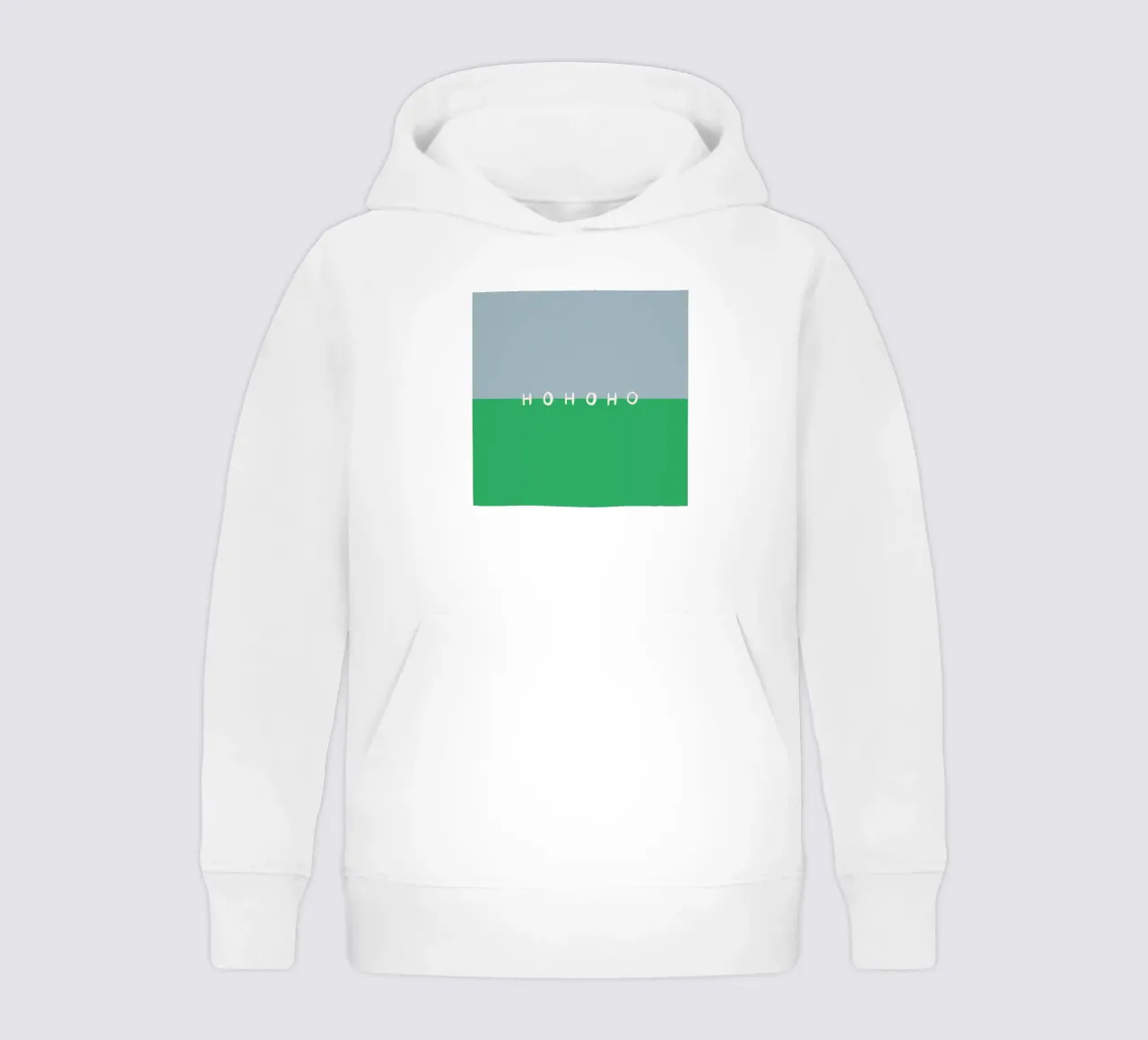 Hohoho Color Block Grün sudadera con capucha para niño de Sophie Augustin Illustration