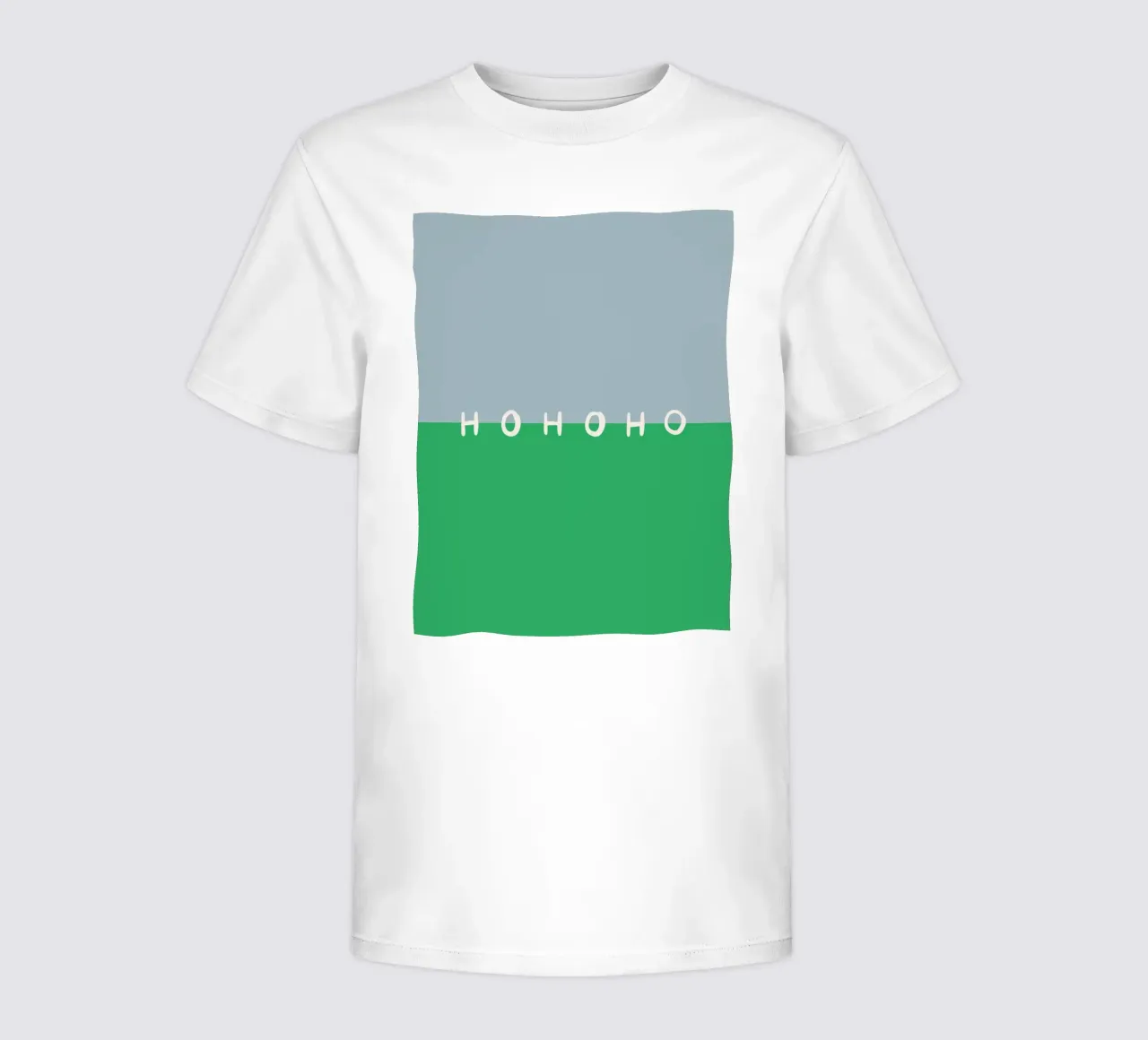 Hohoho Color Block Grün t-shirt bambini da Sophie Augustin Illustration
