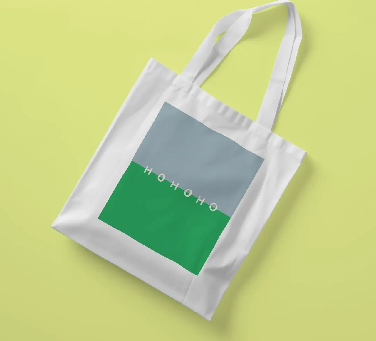 Hohoho Color Block Grün borsa in juta da Sophie Augustin Illustration