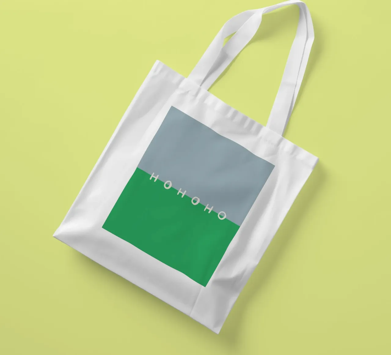 Hohoho Color Block Grün borsa in juta da Sophie Augustin Illustration