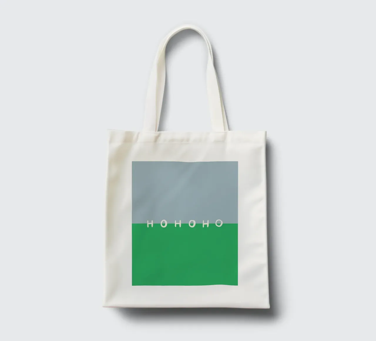 Hohoho Color Block Grün borsa in juta da Sophie Augustin Illustration