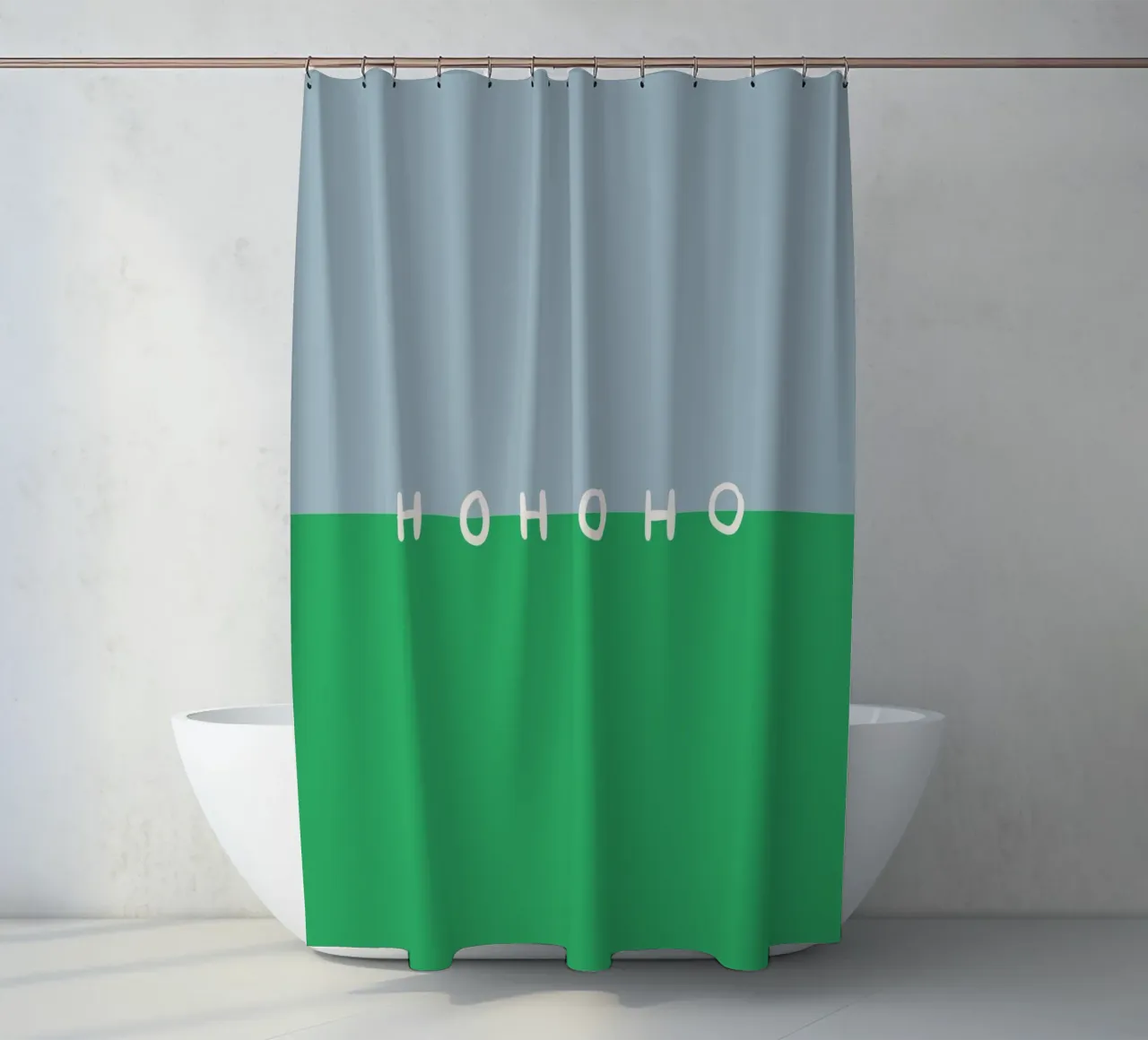 Hohoho Color Block Grün tenda da doccia da Sophie Augustin Illustration