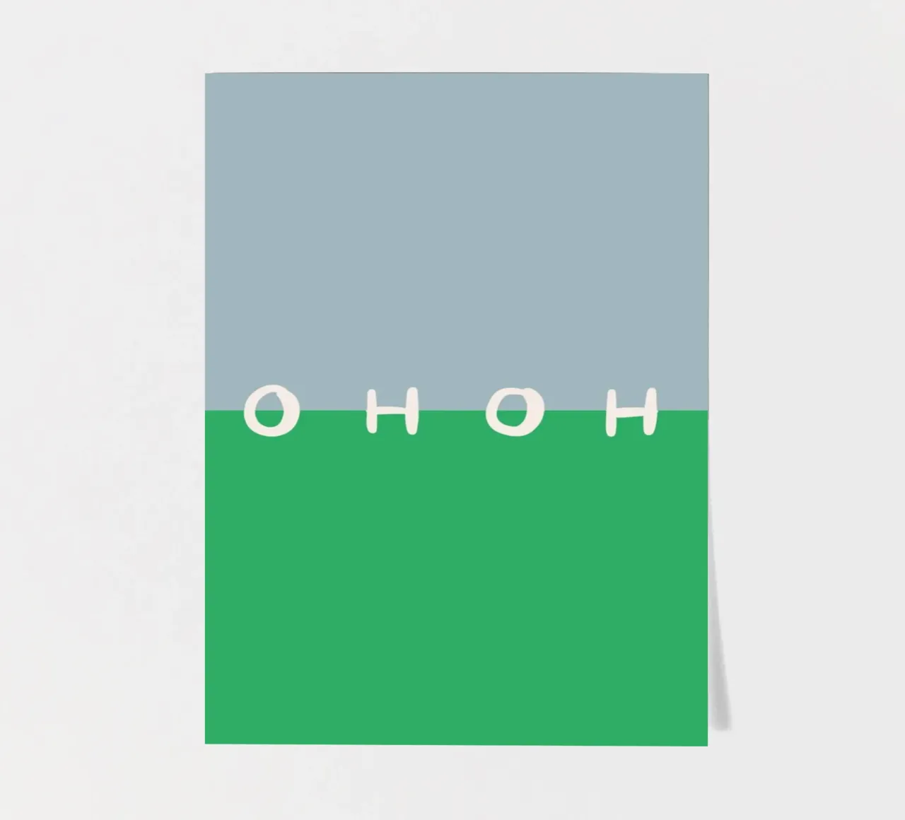 Hohoho Color Block Grün foglio adesivo da Sophie Augustin Illustration