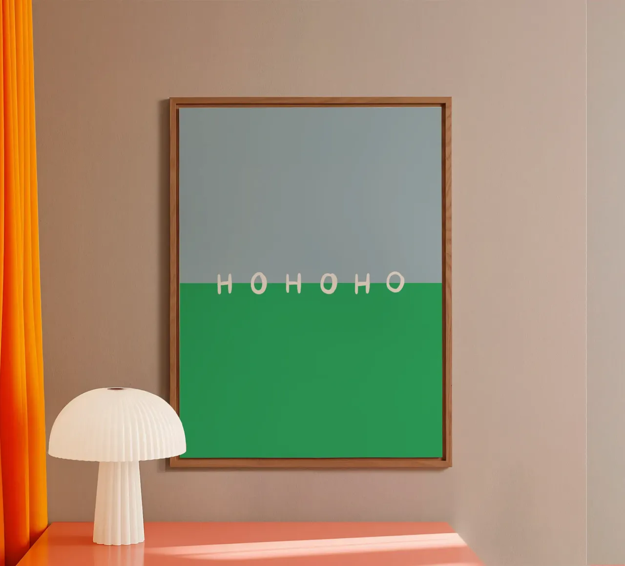 Hohoho Color Block Grün pannello forex da Sophie Augustin Illustration