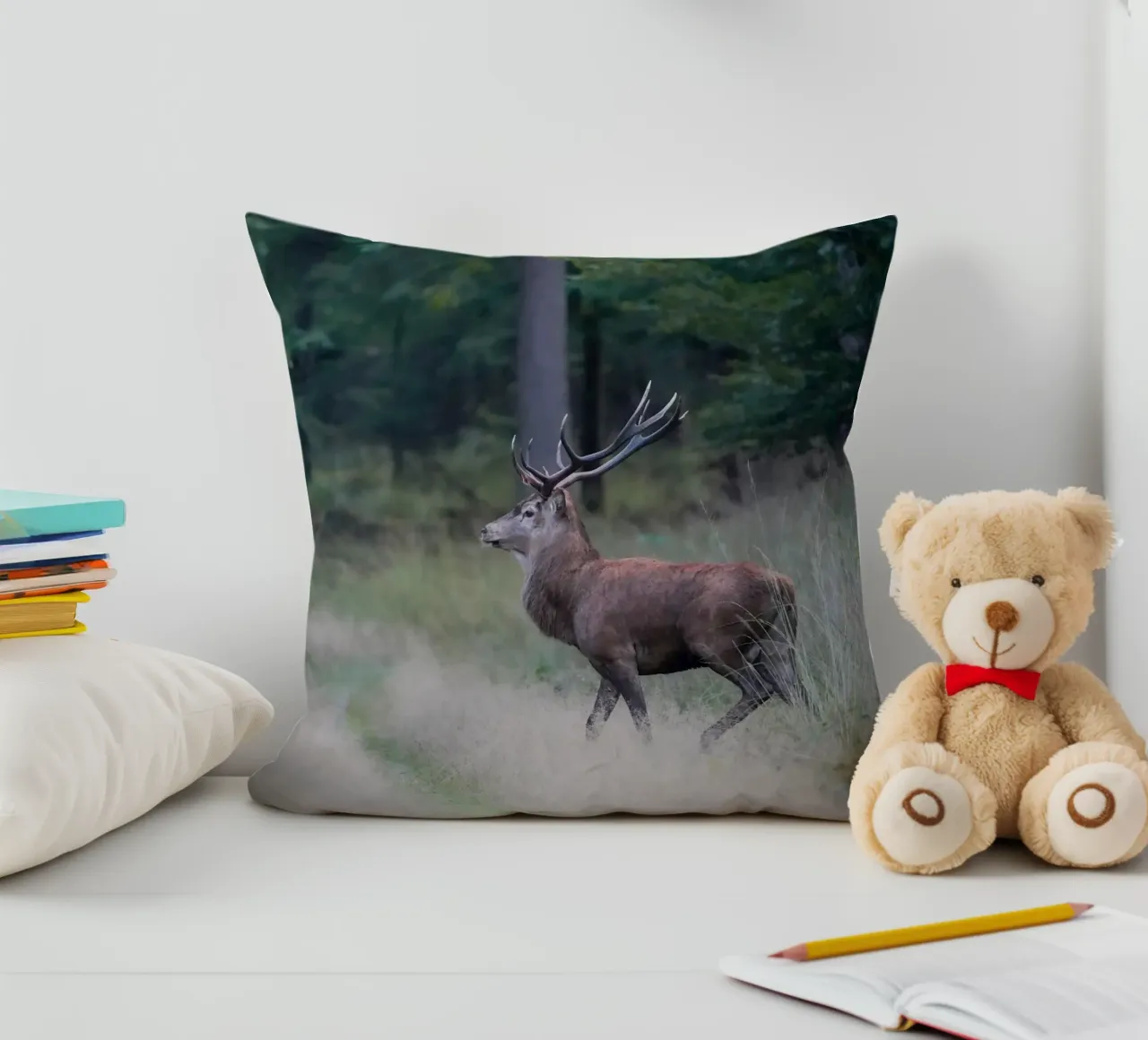 Cervo rosso cuscino da Tom's Wildlife