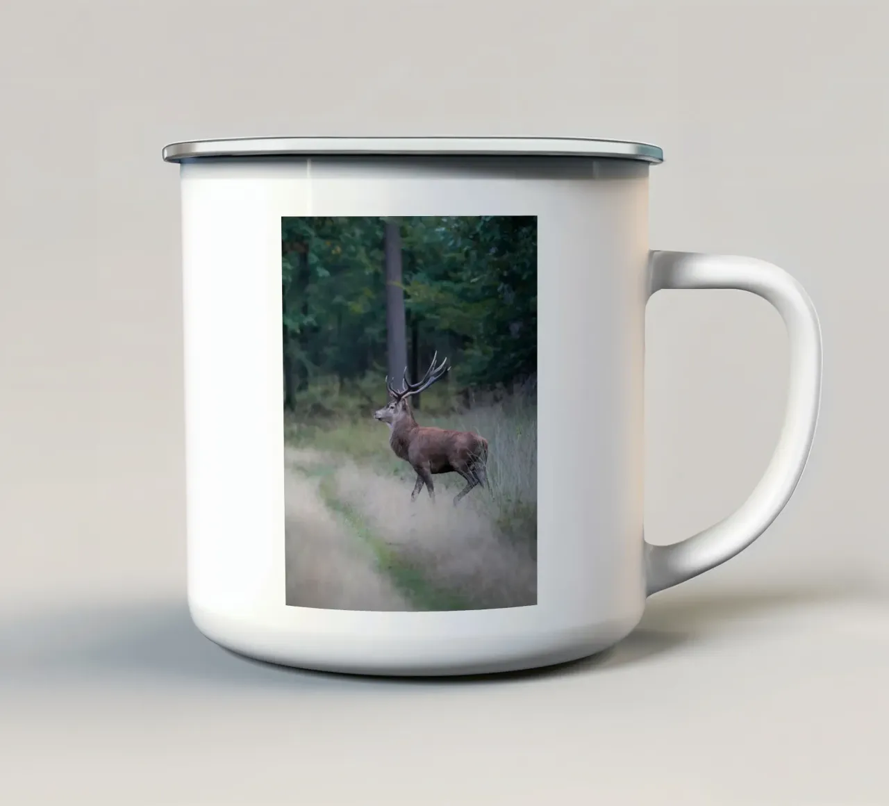 Cervo rosso tazza in smalto da Tom's Wildlife