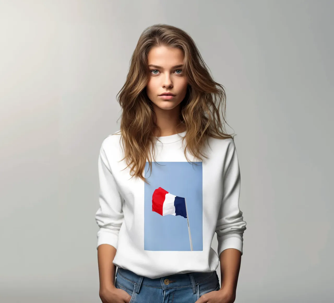 Bandiera francese, Sète, Linguadoca-Rossiglione, Occitania felpa da fotokunst