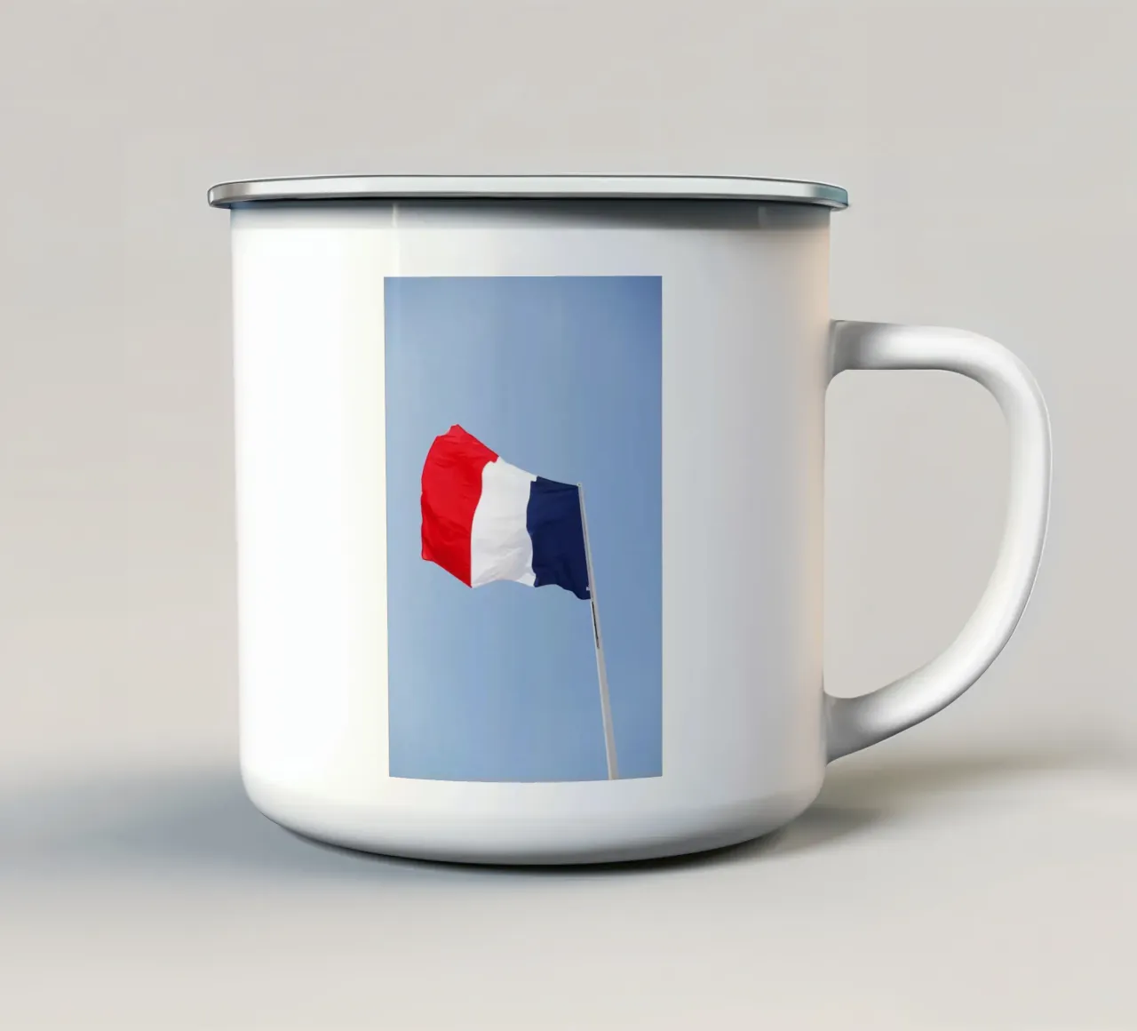 Bandiera francese, Sète, Linguadoca-Rossiglione, Occitania tazza in smalto da fotokunst