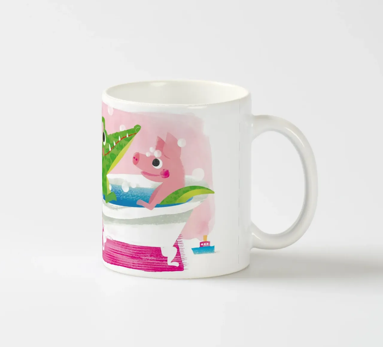 Coccodrillo e maiale 02 tazza in ceramica da Looks n Brains