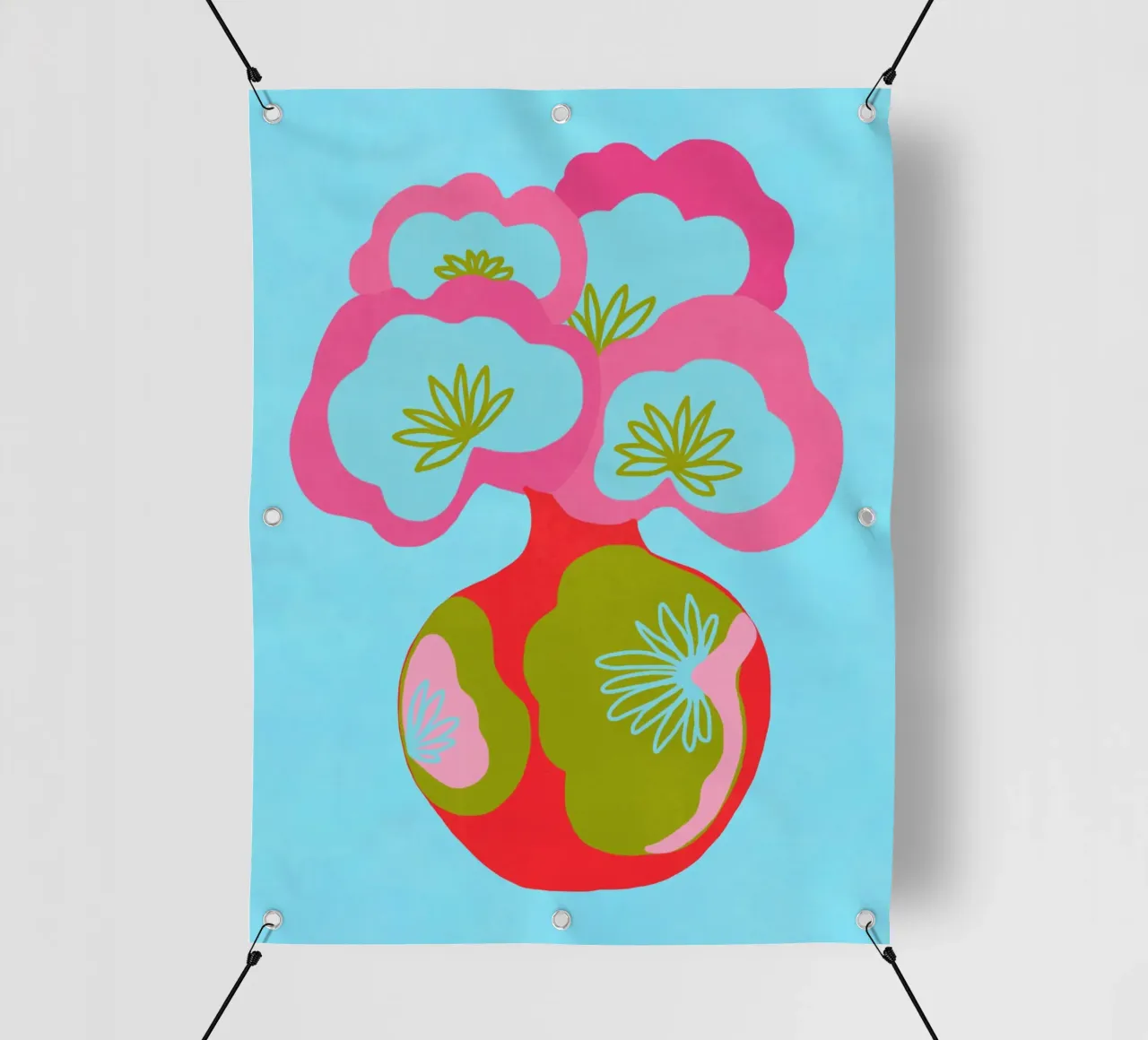 Un giocoso splendore floreale telo in pvc da Carinaprint