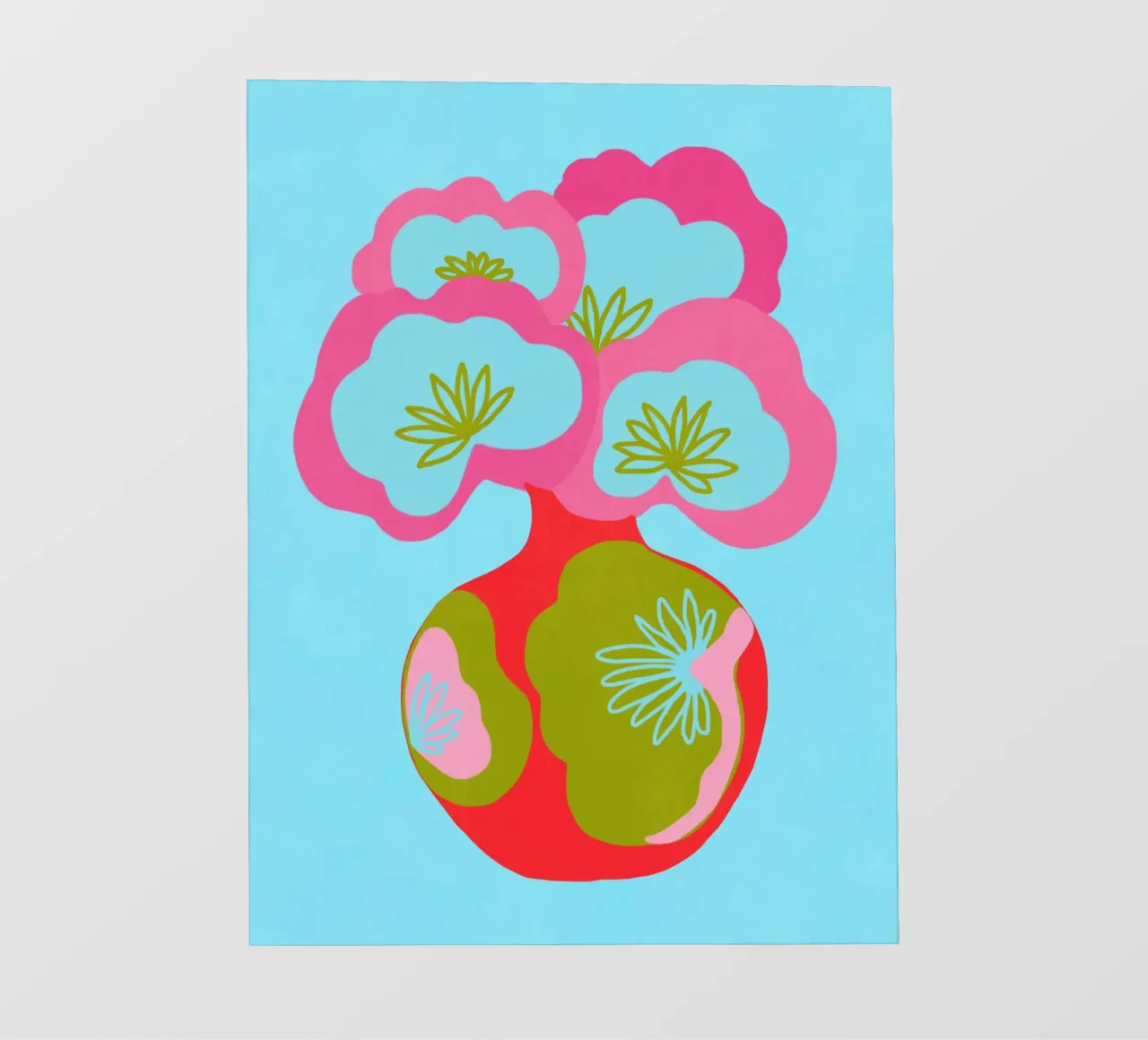 Un giocoso splendore floreale telo in pvc da Carinaprint