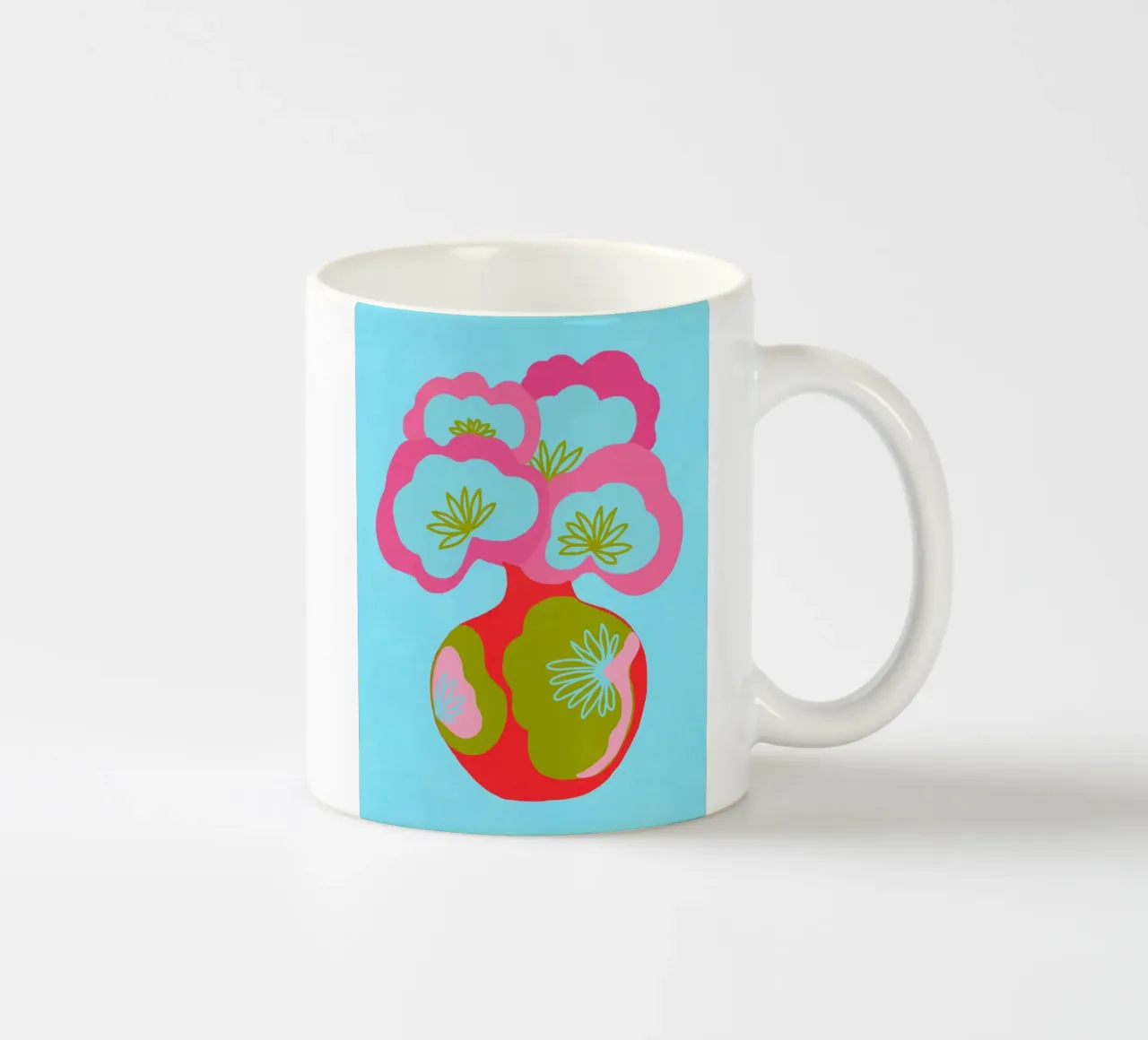 Un giocoso splendore floreale tazza in ceramica da Carinaprint