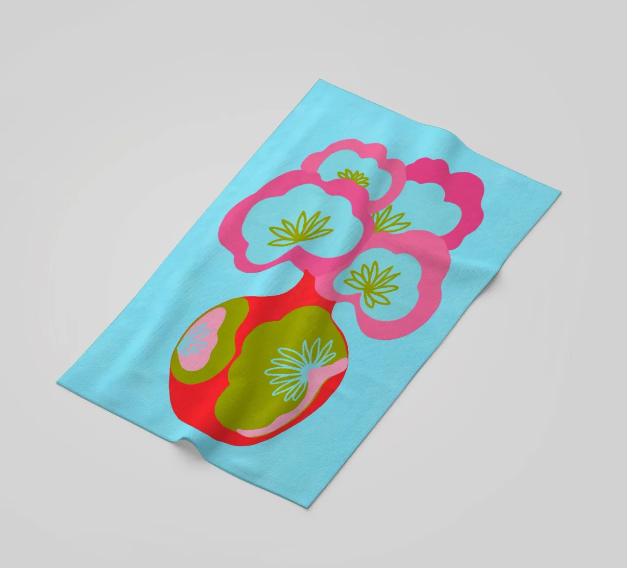 Un giocoso splendore floreale telo mare da Carinaprint