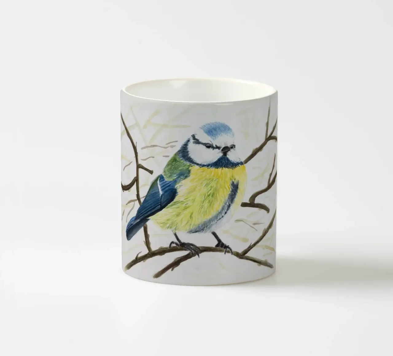 Cinciarella blu tazza in ceramica da Barbara Buderath Illustrationen