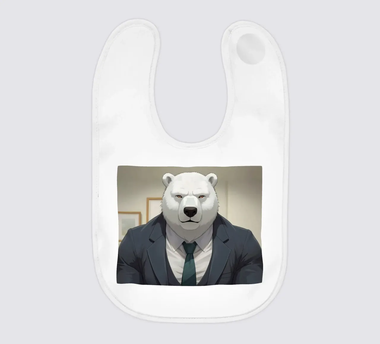 Orso polare in tuta con caffè bavaglino da DesignDoodle