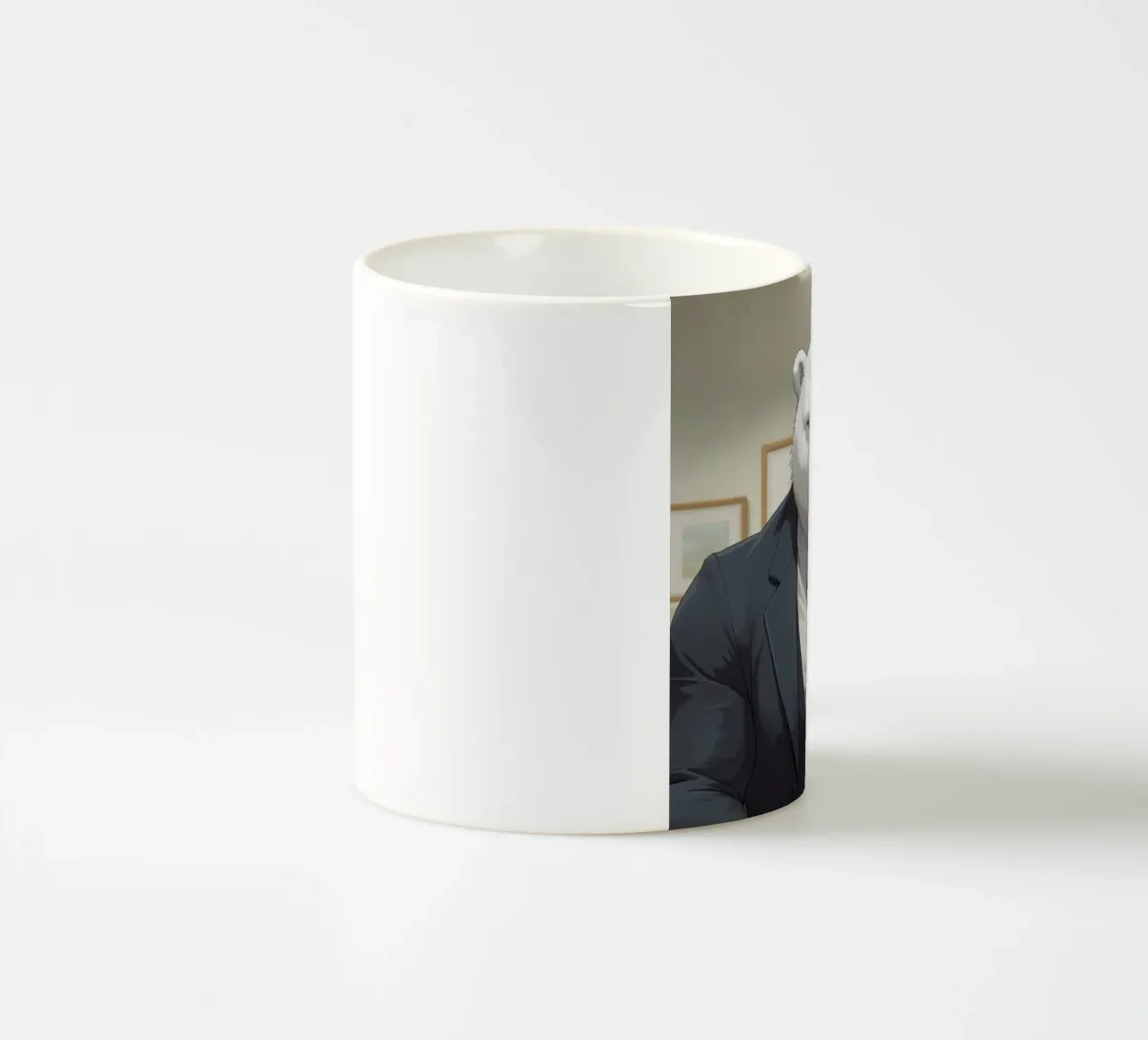 Orso polare in tuta con caffè tazza in ceramica da DesignDoodle