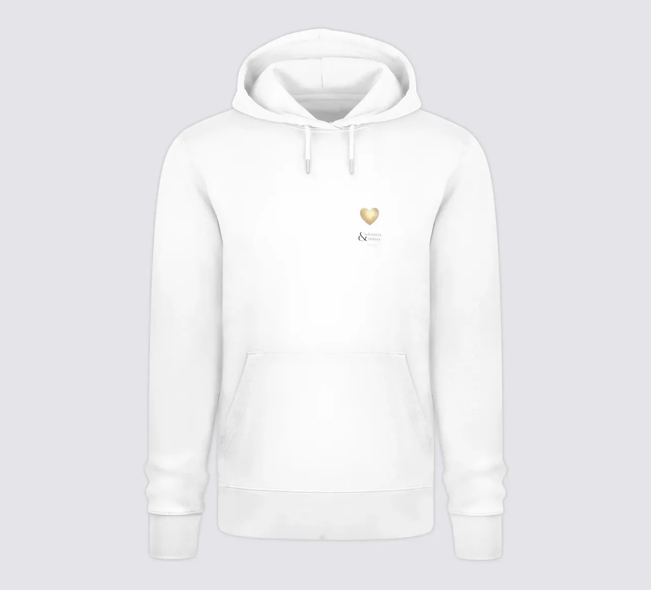 Diseño personalizado con nombres y fecha - Elegant Gold sudadera con capucha de Imaginative