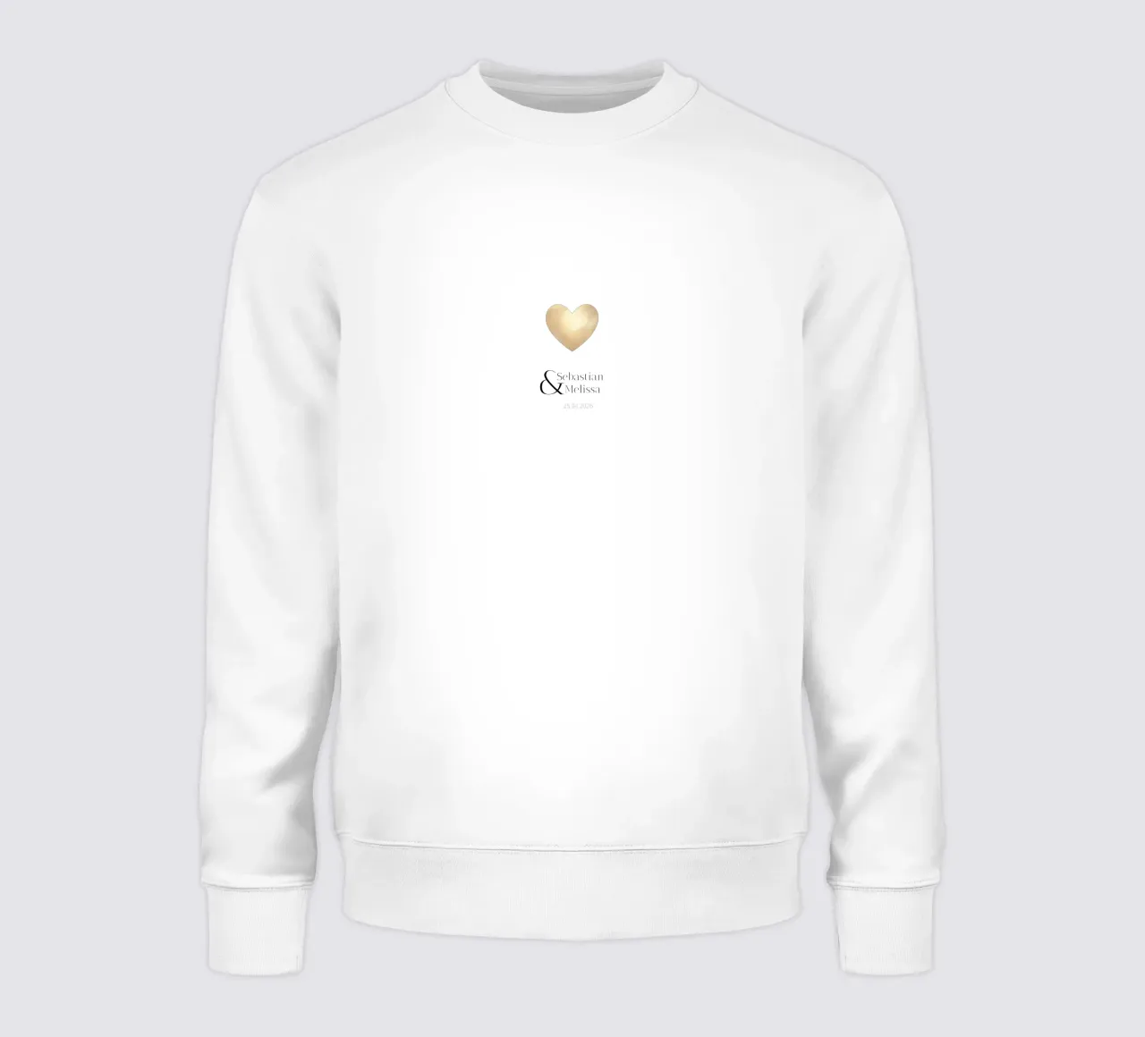 Diseño personalizado con nombres y fecha - Elegant Gold sudadera de Imaginative