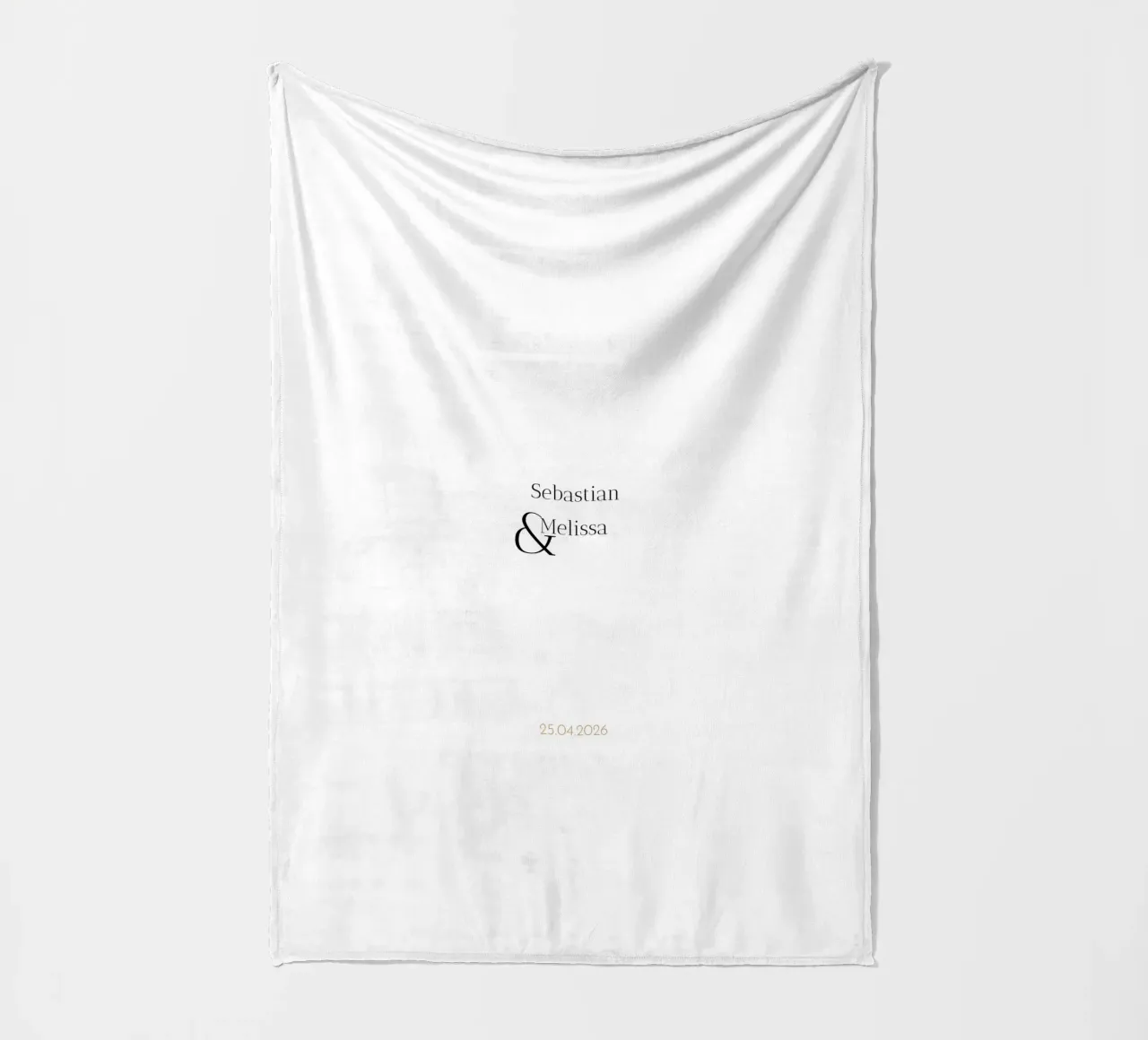 Gepersonaliseerd ontwerp met namen & datum - Elegant goud fleecedeken van Imaginative