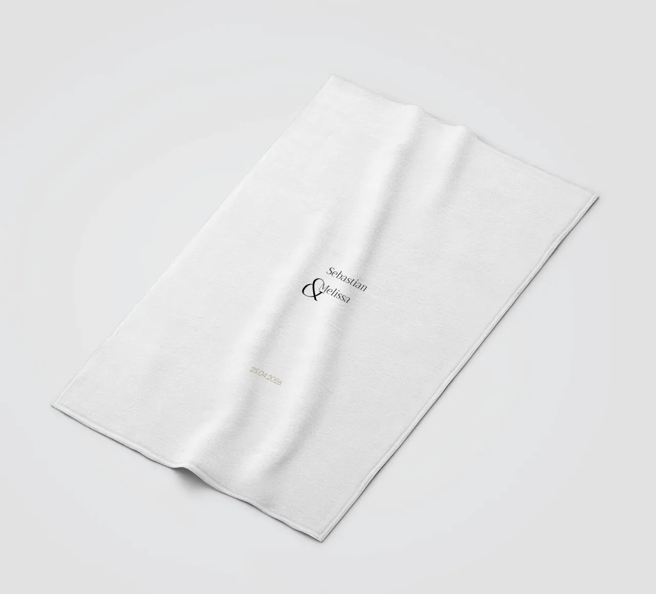 Gepersonaliseerd ontwerp met namen & datum - Elegant goud fleecedeken van Imaginative