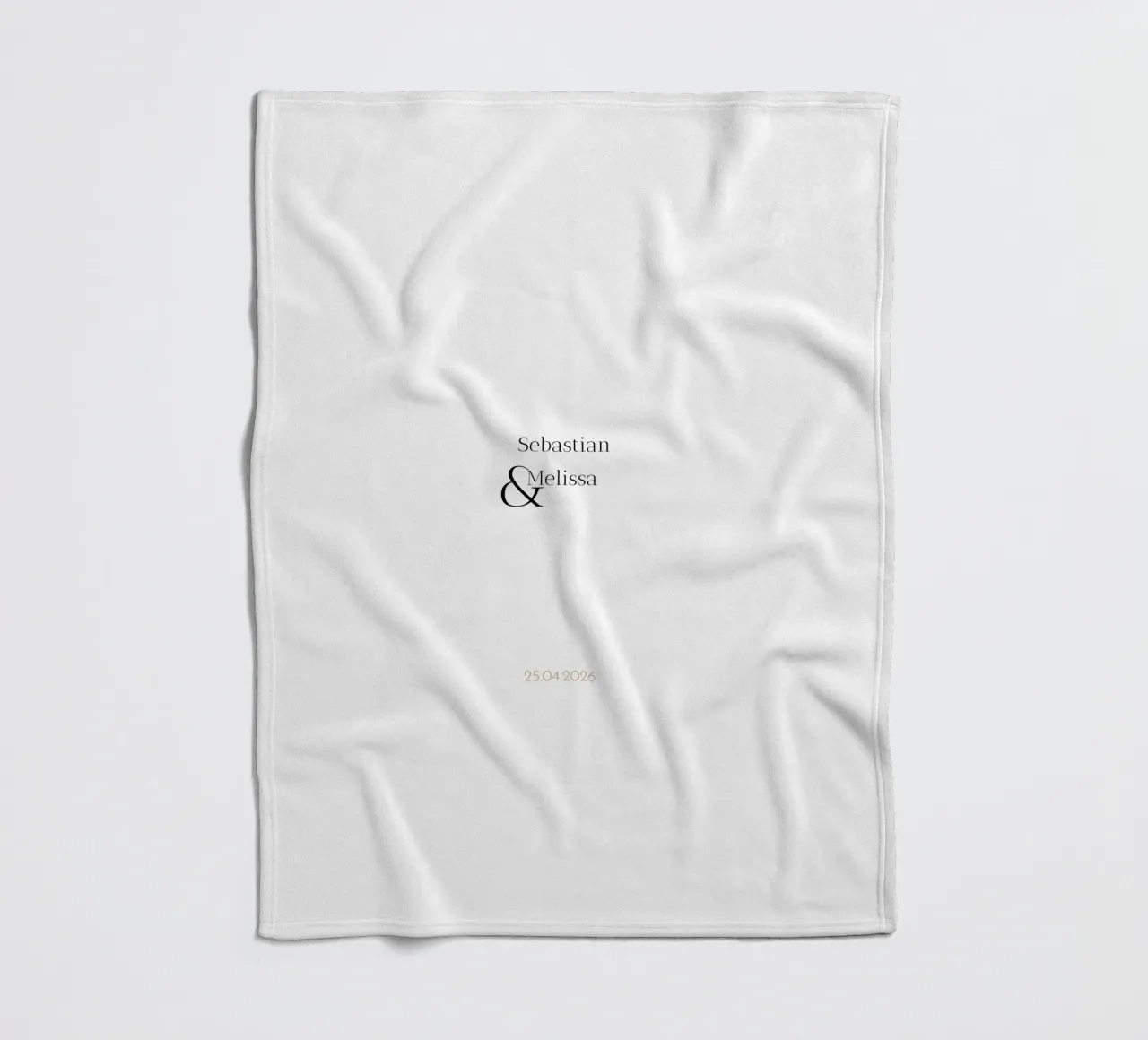Gepersonaliseerd ontwerp met namen & datum - Elegant goud fleecedeken van Imaginative