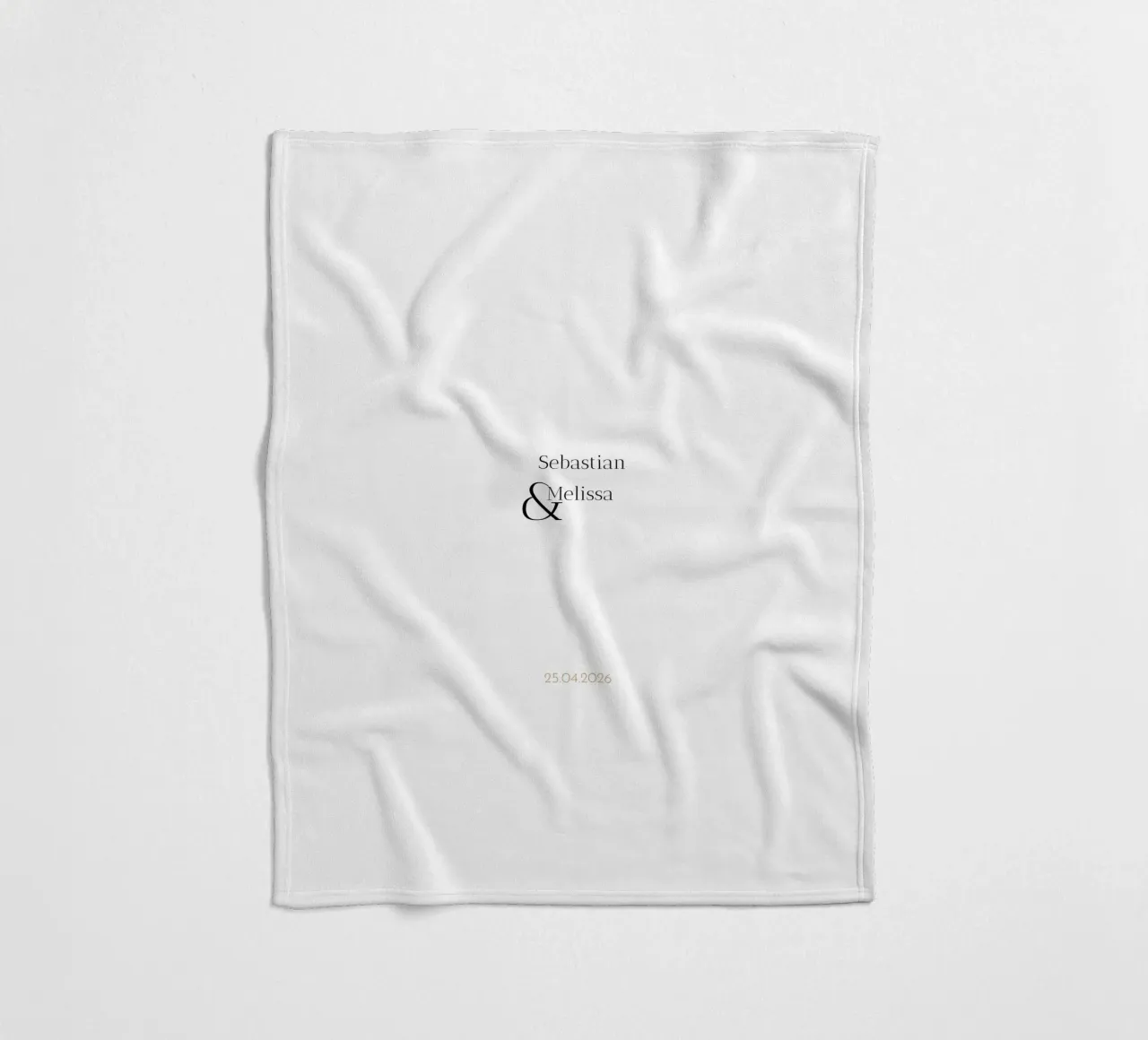 Gepersonaliseerd ontwerp met namen & datum - Elegant goud fleecedeken van Imaginative