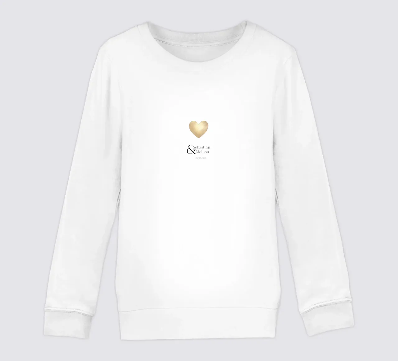 Design personalizzato con nomi e data - Oro elegante felpa bambino da Imaginative