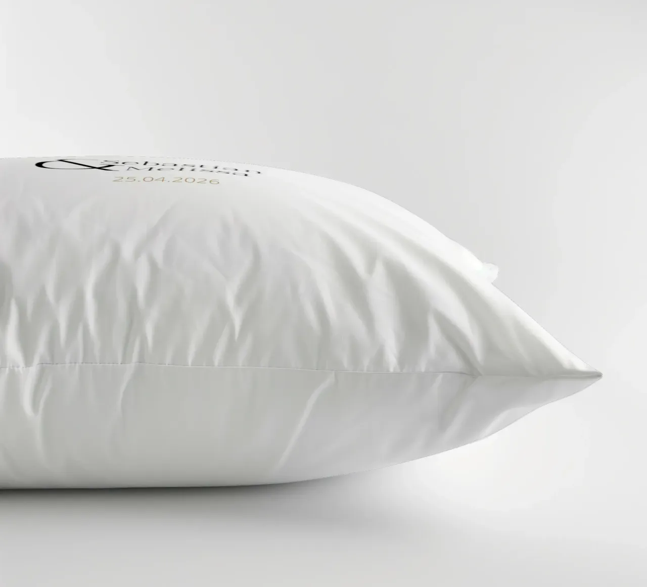 Design personalizzato con nomi e data - Oro elegante cuscino da Imaginative