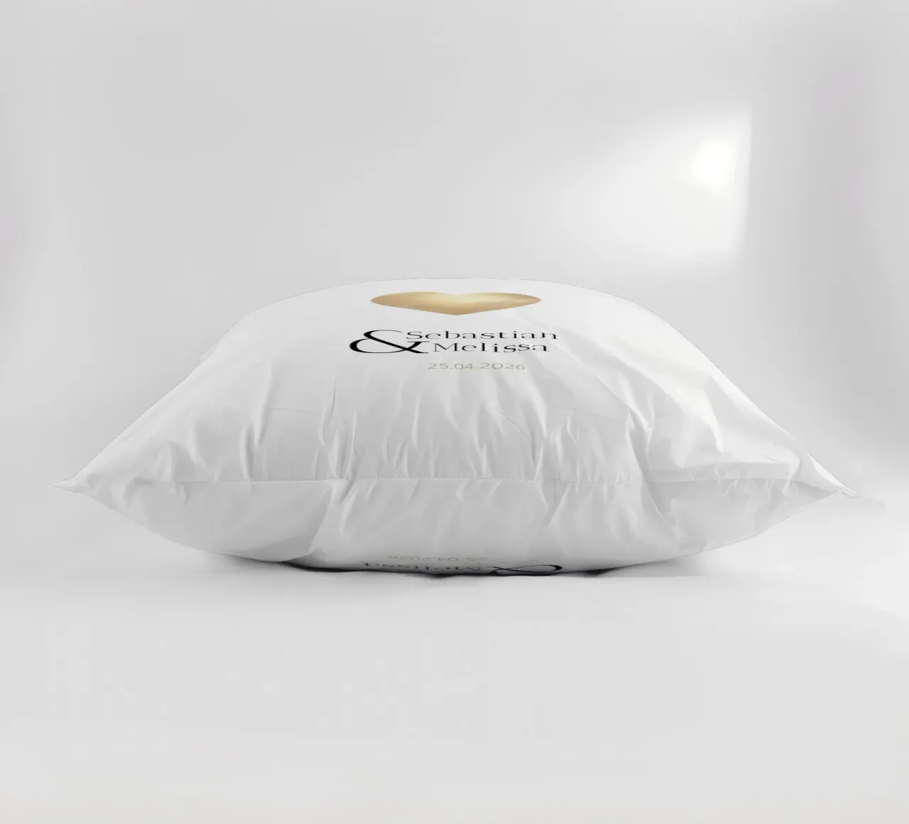 Design personalizzato con nomi e data - Oro elegante cuscino da Imaginative
