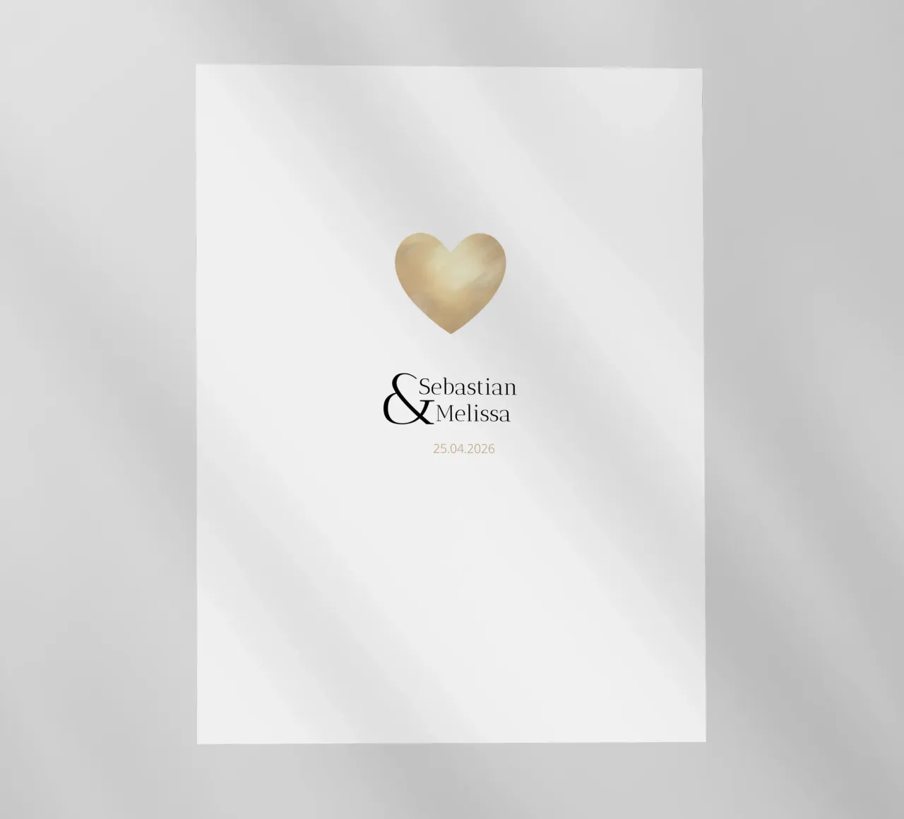 Design personalizzato con nomi e data - Oro elegante pellicola backlit da Imaginative