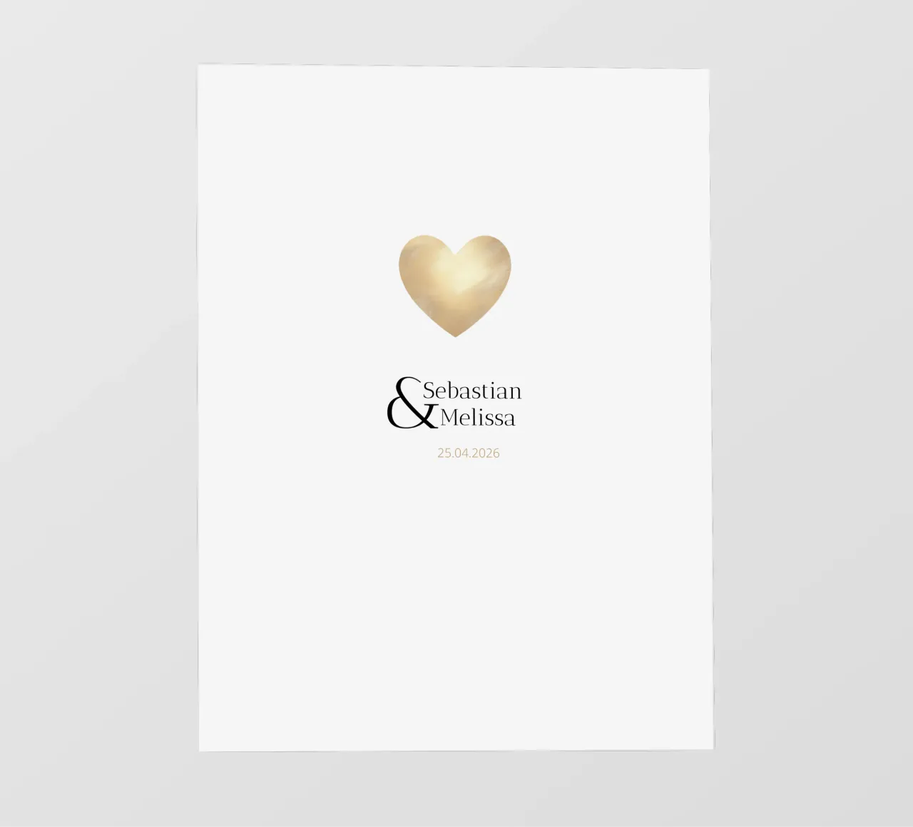 Design personalizzato con nomi e data - Oro elegante telo in pvc da Imaginative