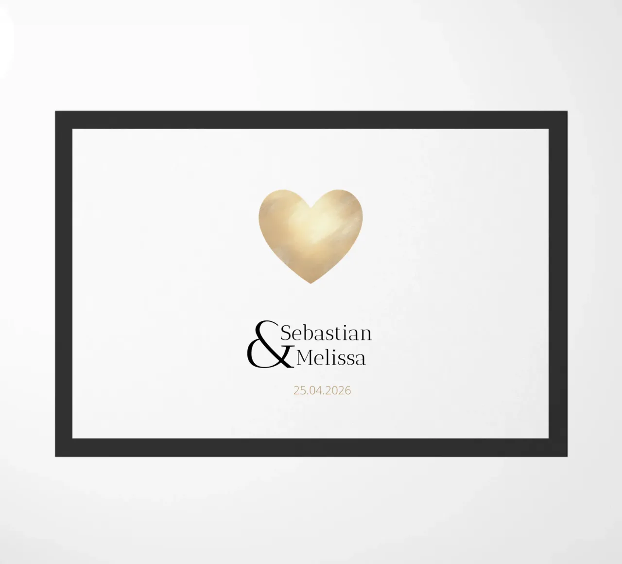 Gepersonaliseerd ontwerp met namen & datum - Elegant goud deurmat van Imaginative