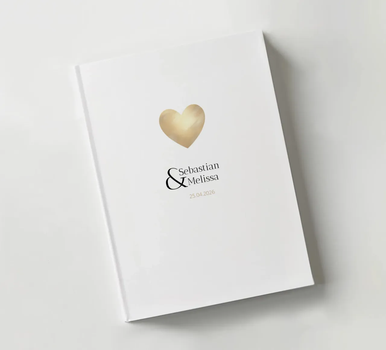 Personalized Design with Names & Date – Elegant Gold notebook by Imaginative