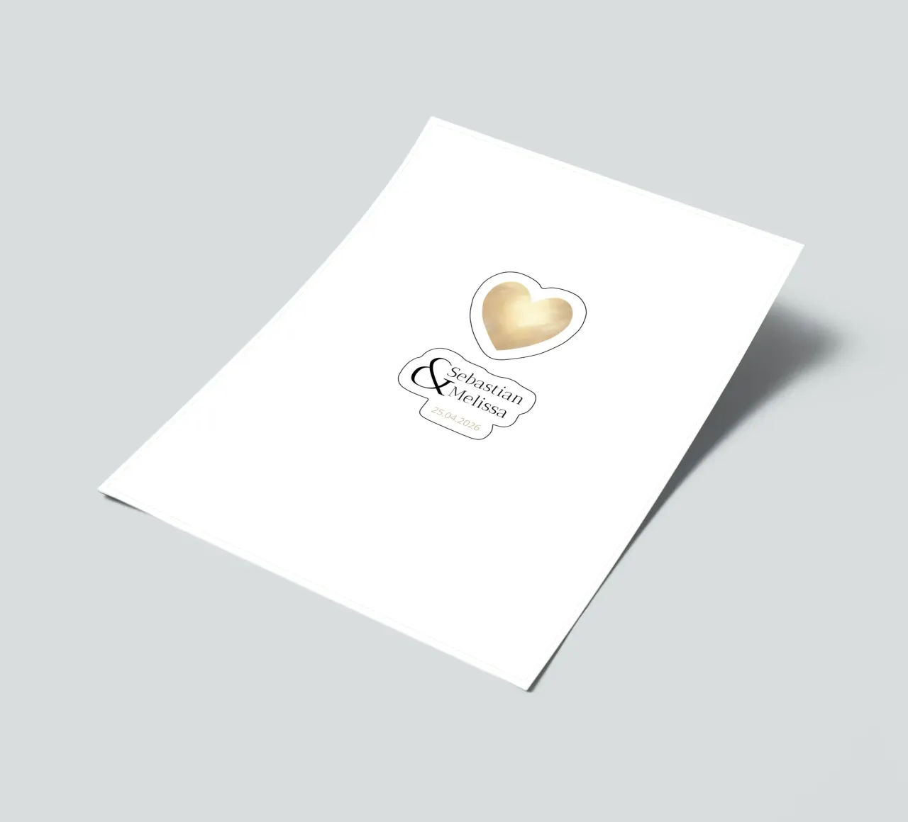 Personalized Design with Names & Date – Elegant Gold sticker sheet by Imaginative