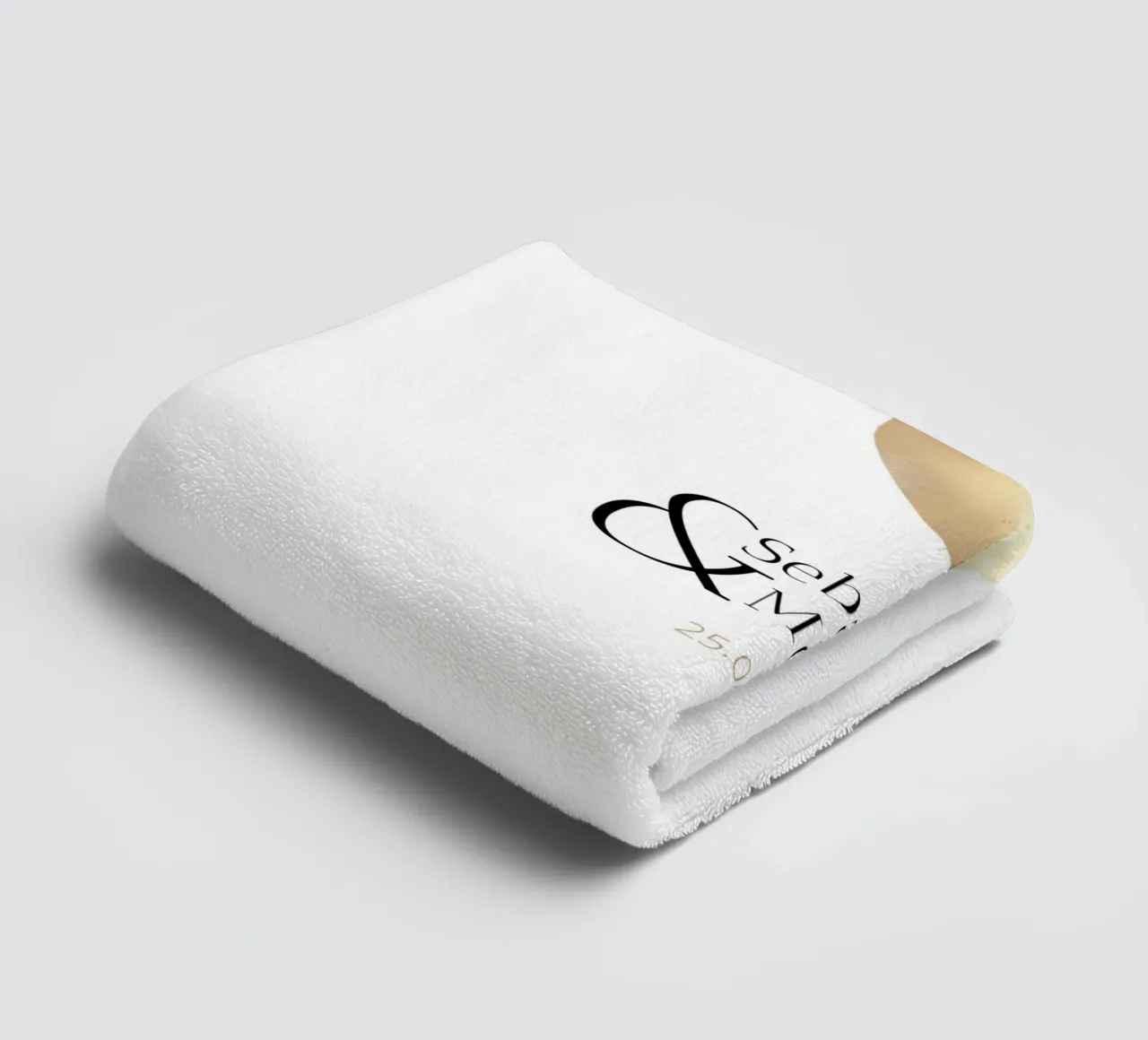 Personalized Design with Names & Date – Elegant Gold towel by Imaginative