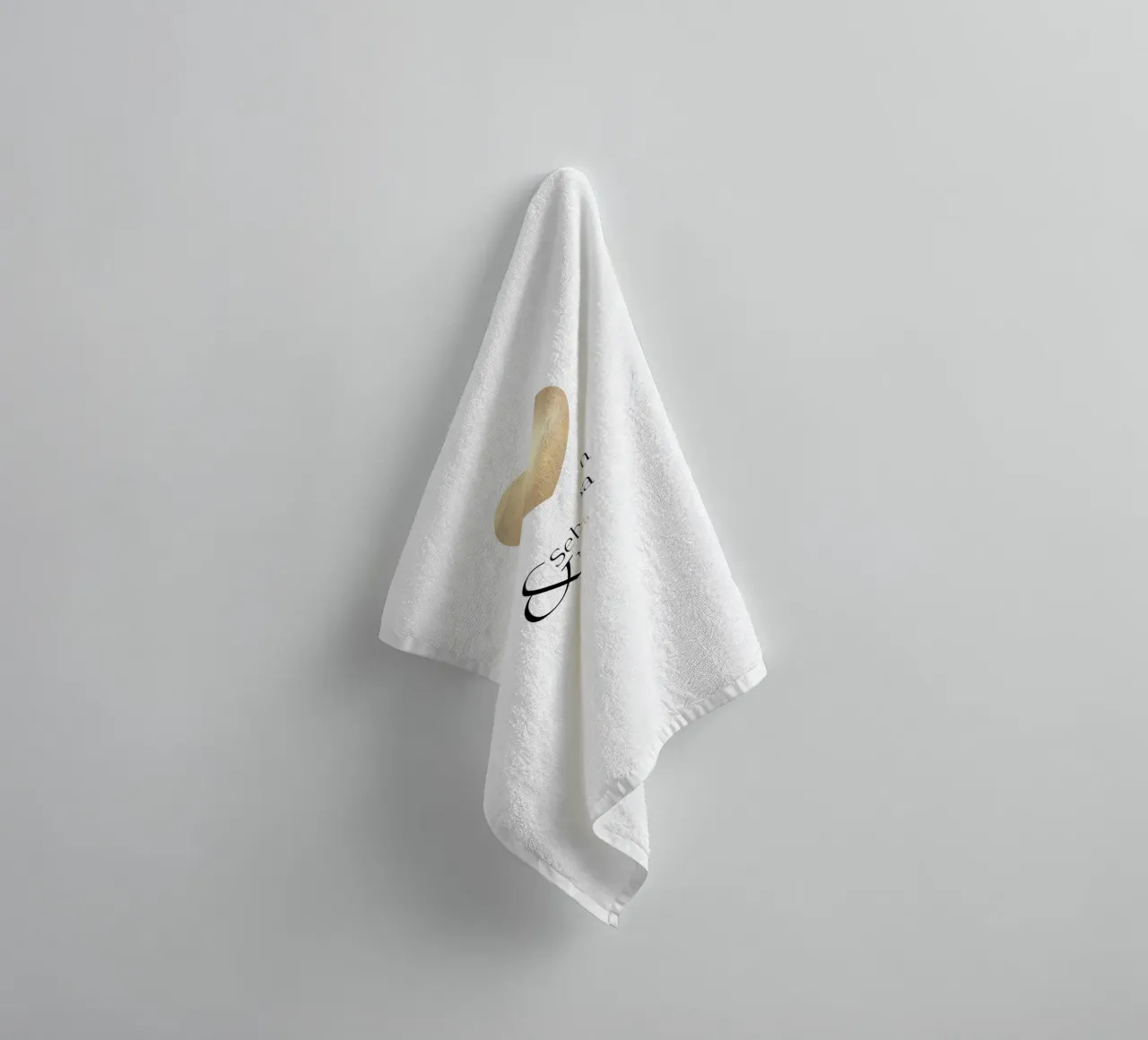 Personalized Design with Names & Date – Elegant Gold towel by Imaginative