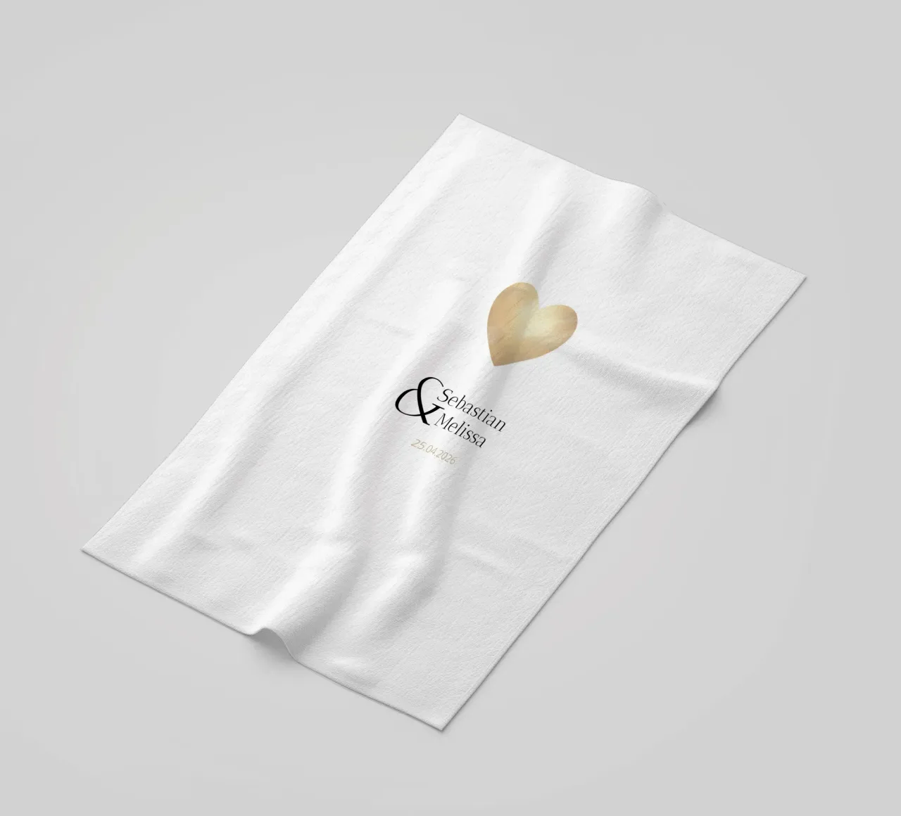 Design personalizzato con nomi e data - Oro elegante telo mare da Imaginative