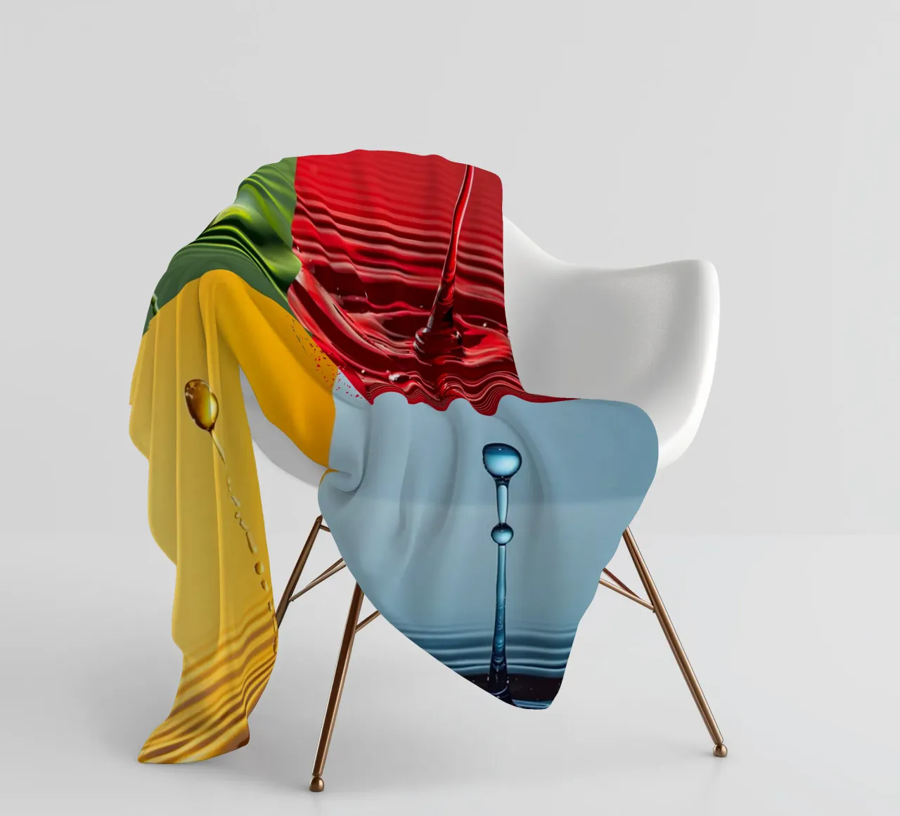 4 gocce per Andy Warhol coperta in pile da M-Ulrich-Digital Art