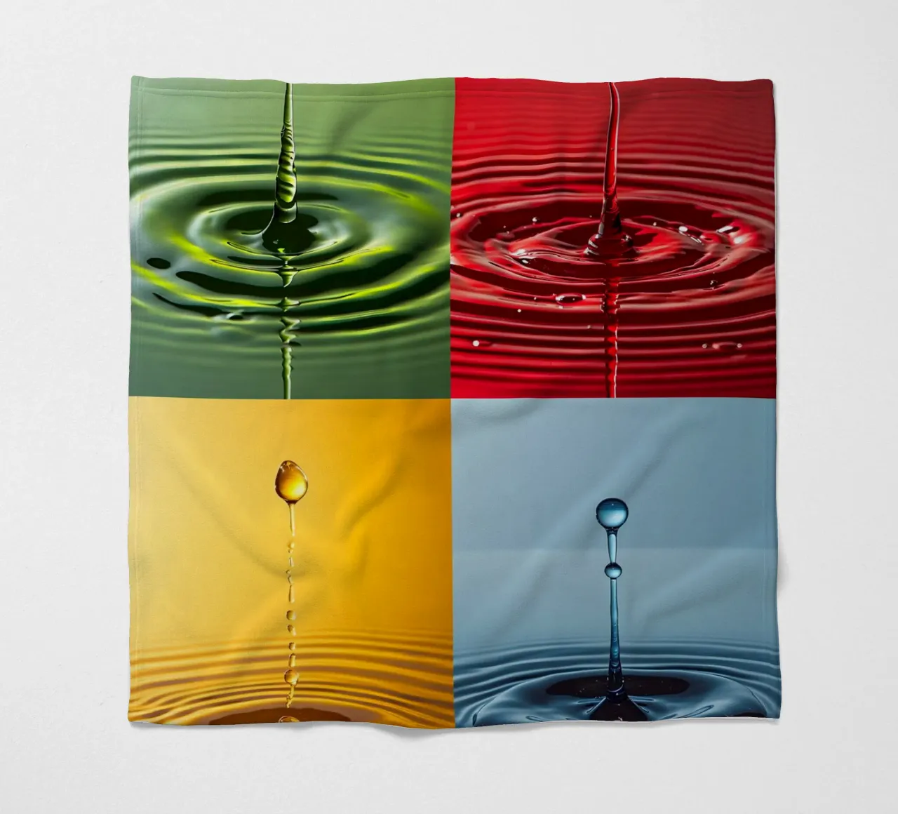 4 gocce per Andy Warhol coperta in pile da M-Ulrich-Digital Art